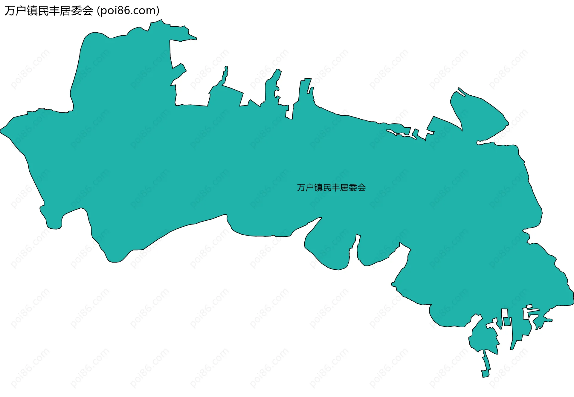 万户镇民丰居委会边界地图