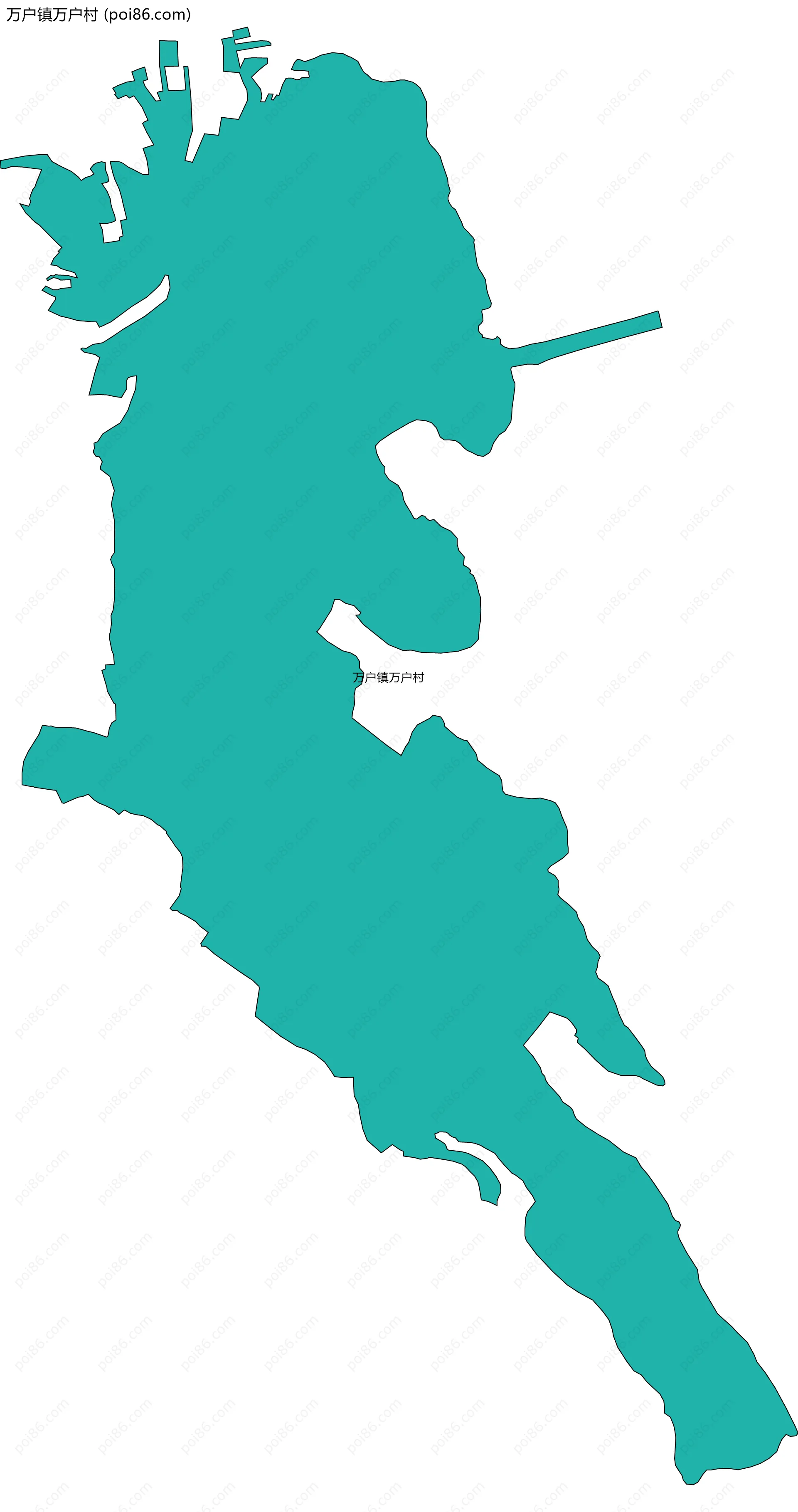 万户镇万户村边界地图