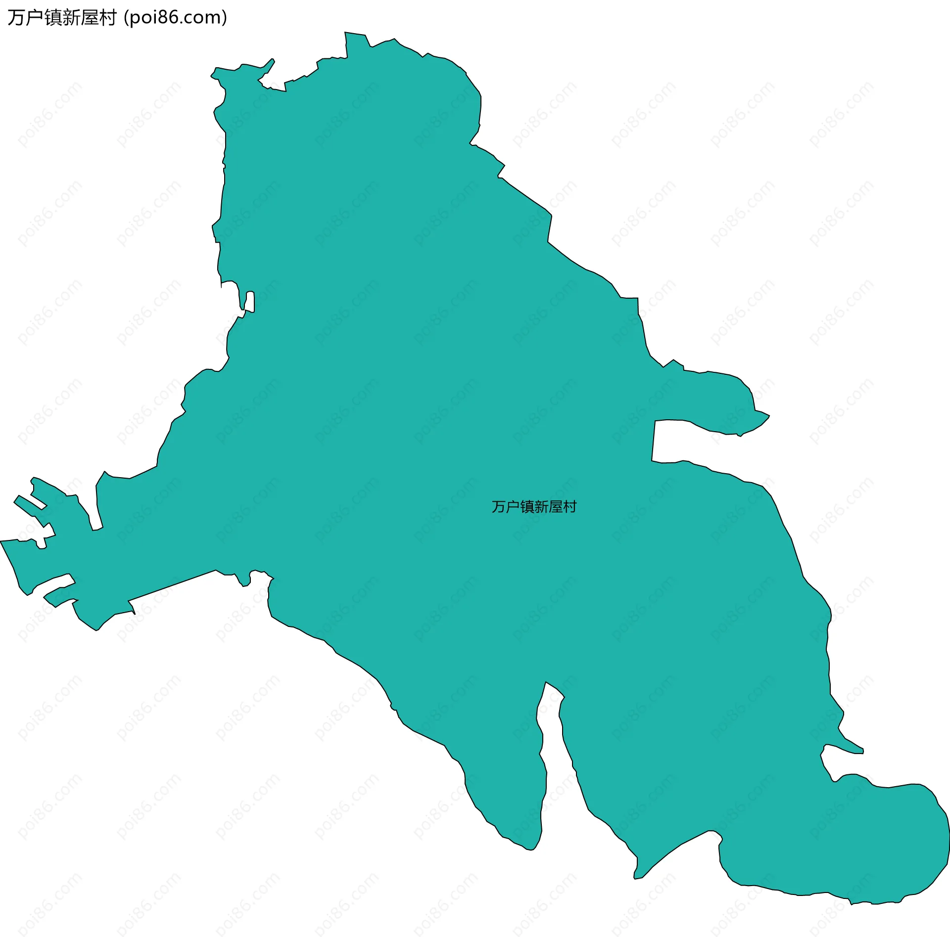 万户镇新屋村边界地图