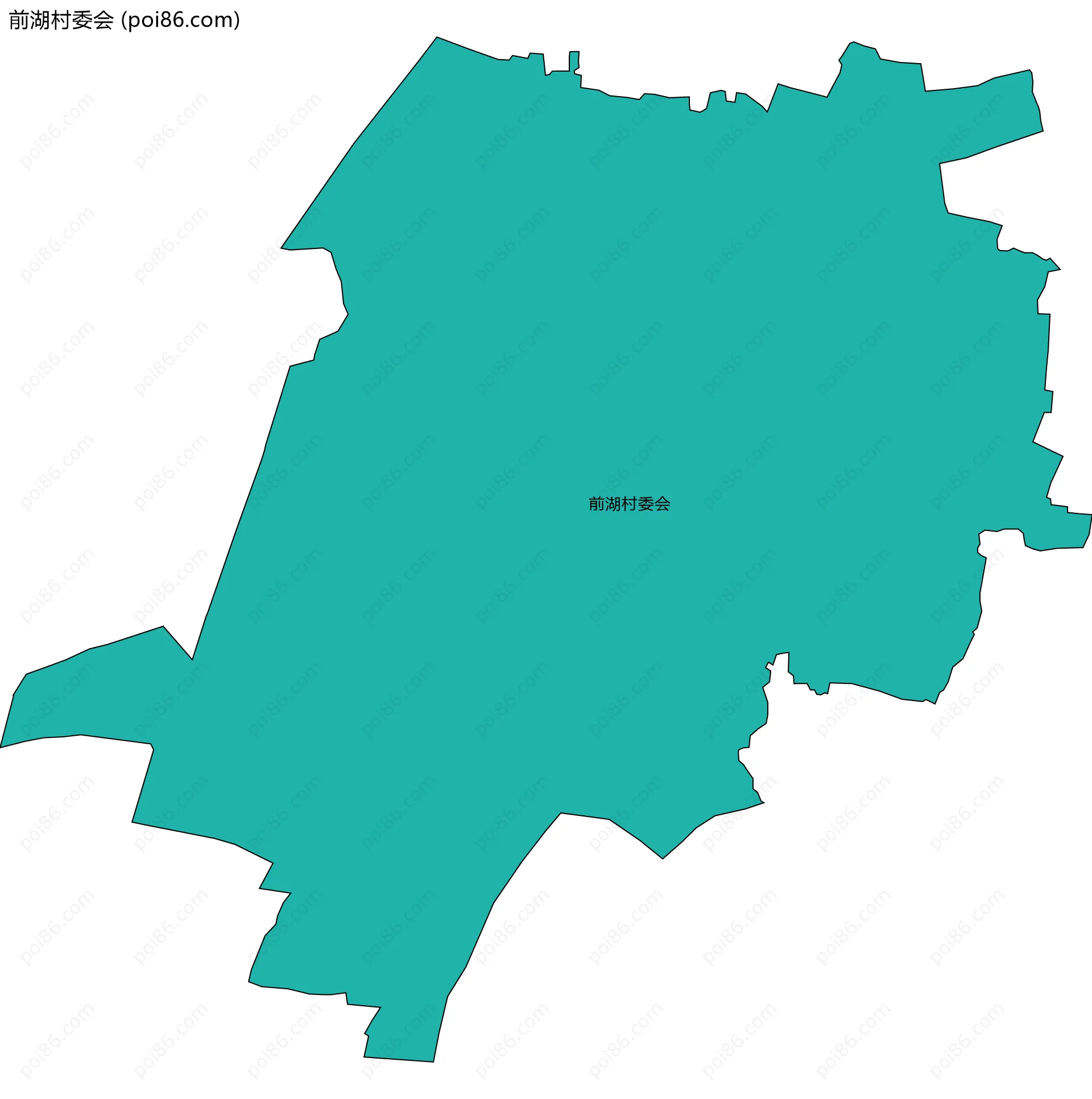 前湖村委会边界地图