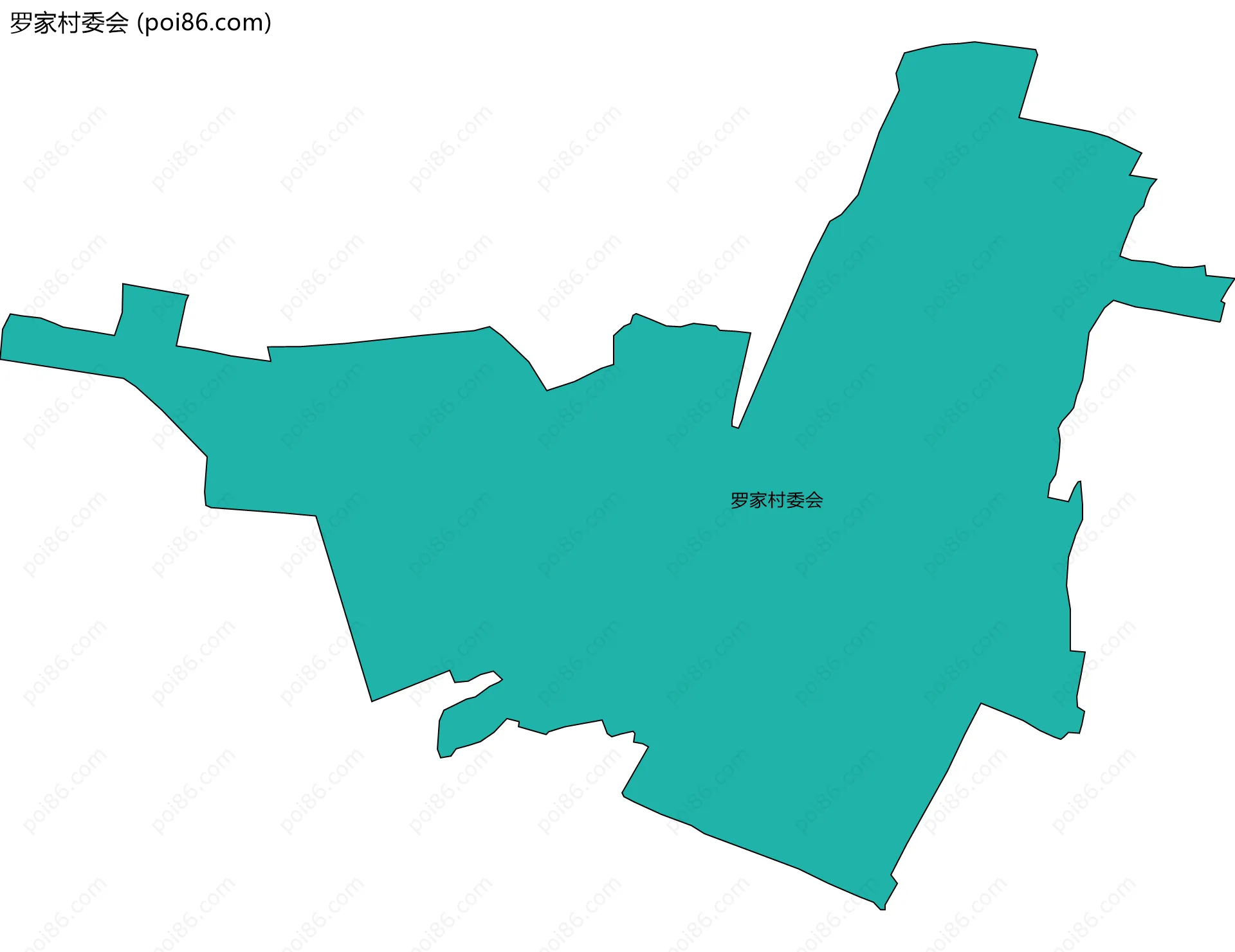 罗家村委会边界地图