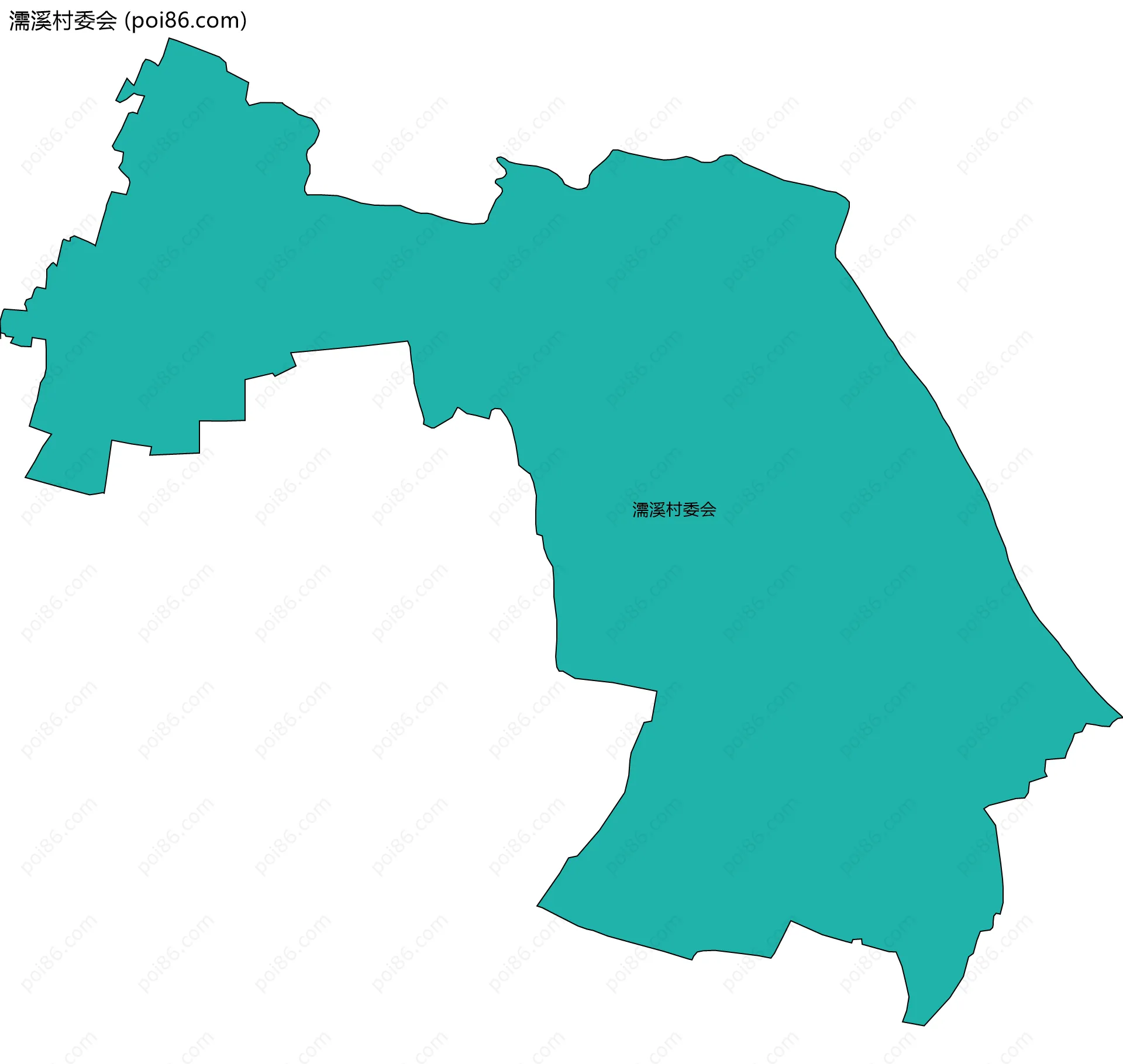濡溪村委会边界地图