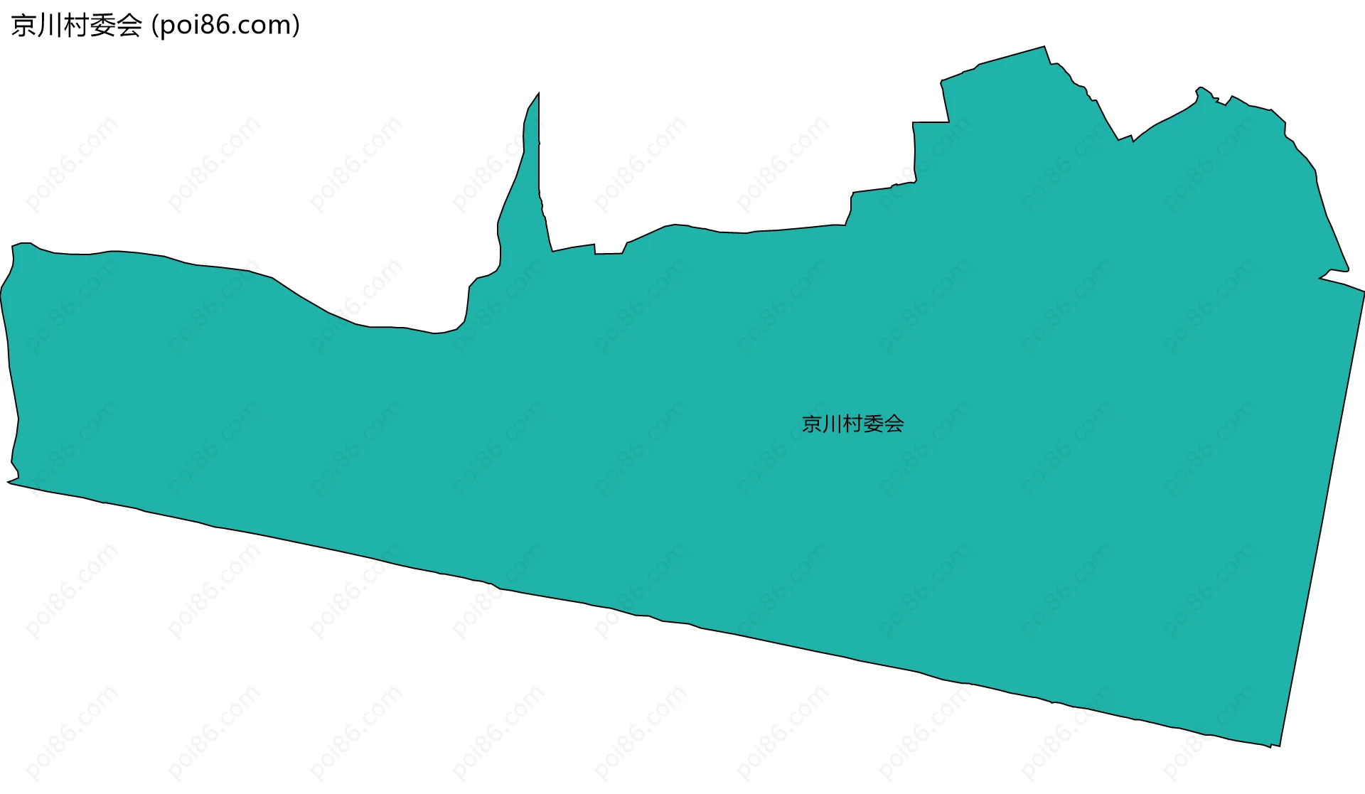 京川村委会边界地图
