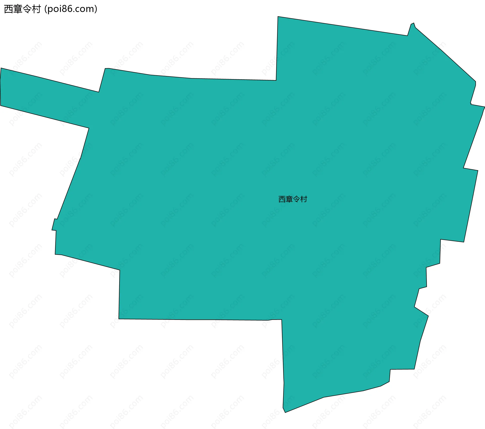西章令村边界地图
