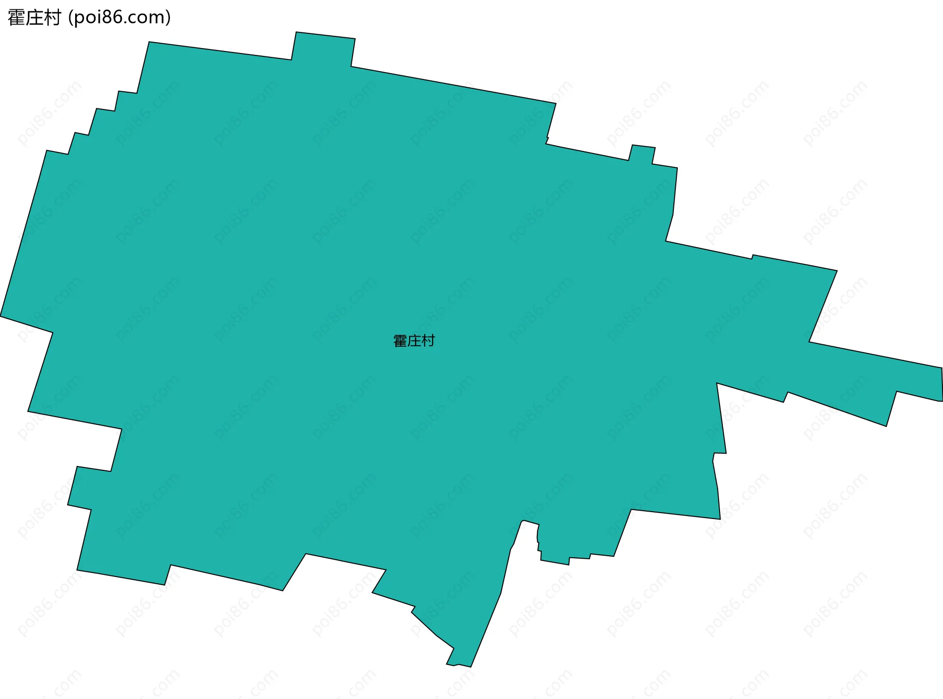霍庄村边界地图