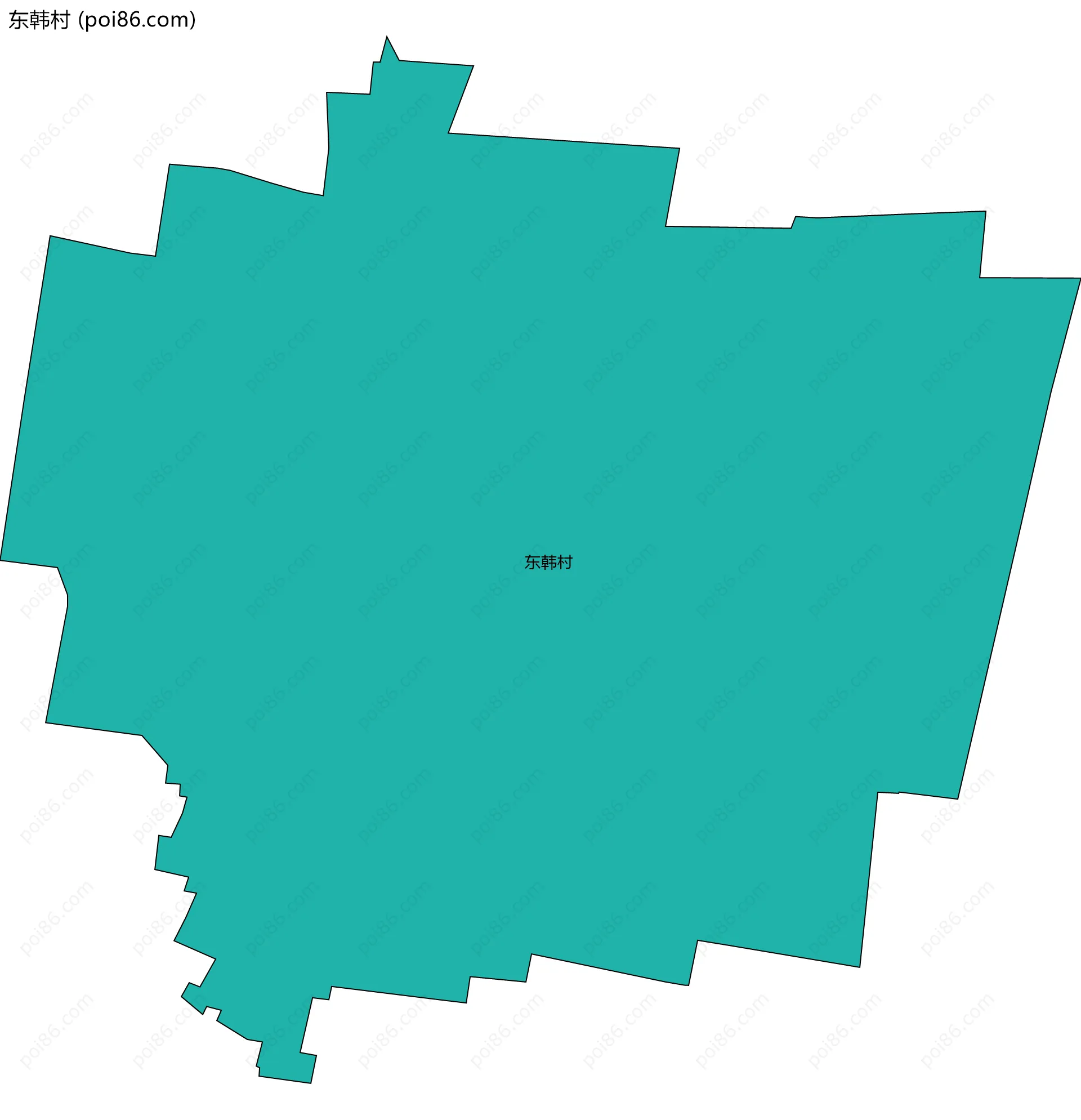 东韩村边界地图