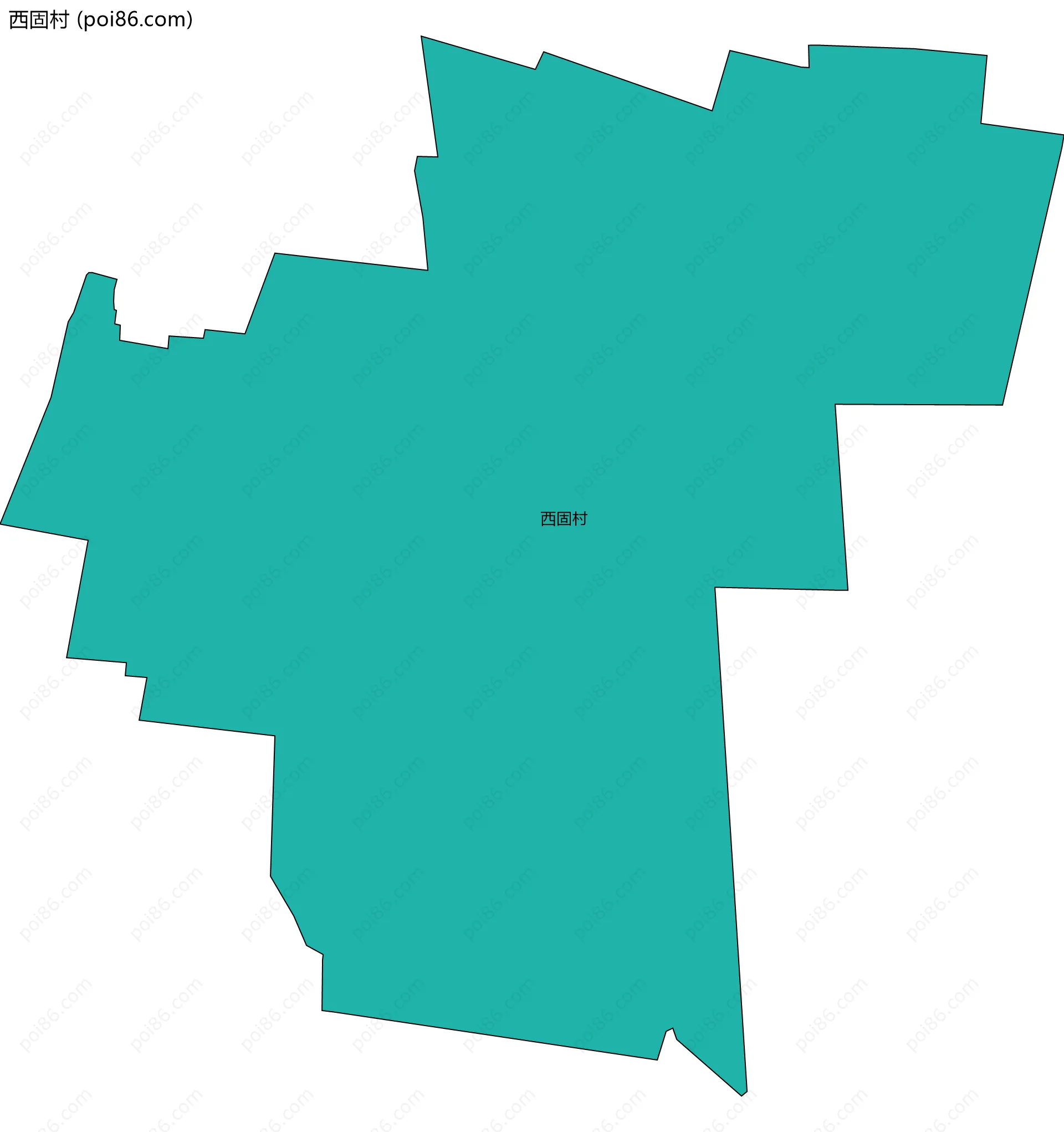 西固村边界地图