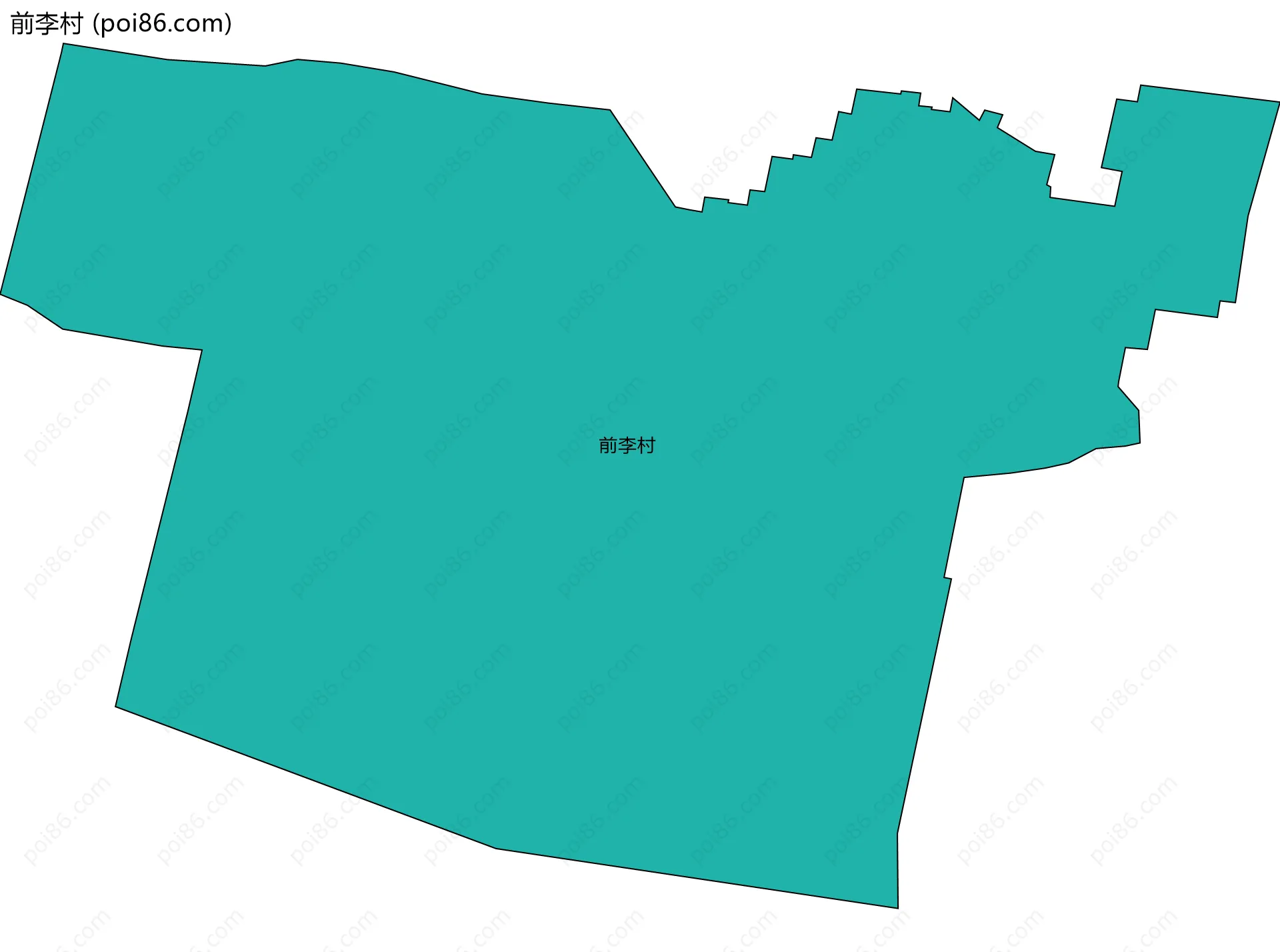 前李村边界地图