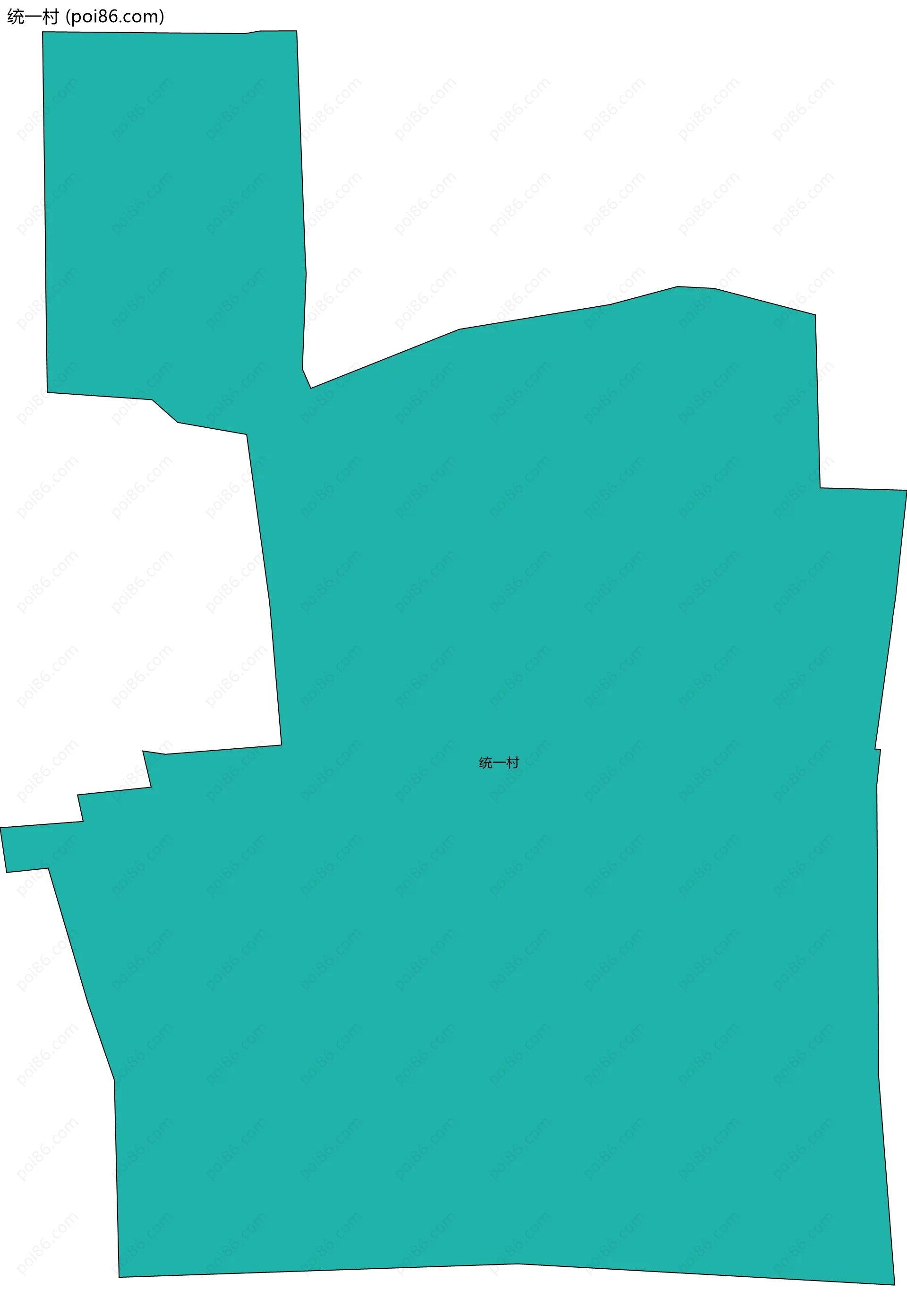 统一村边界地图