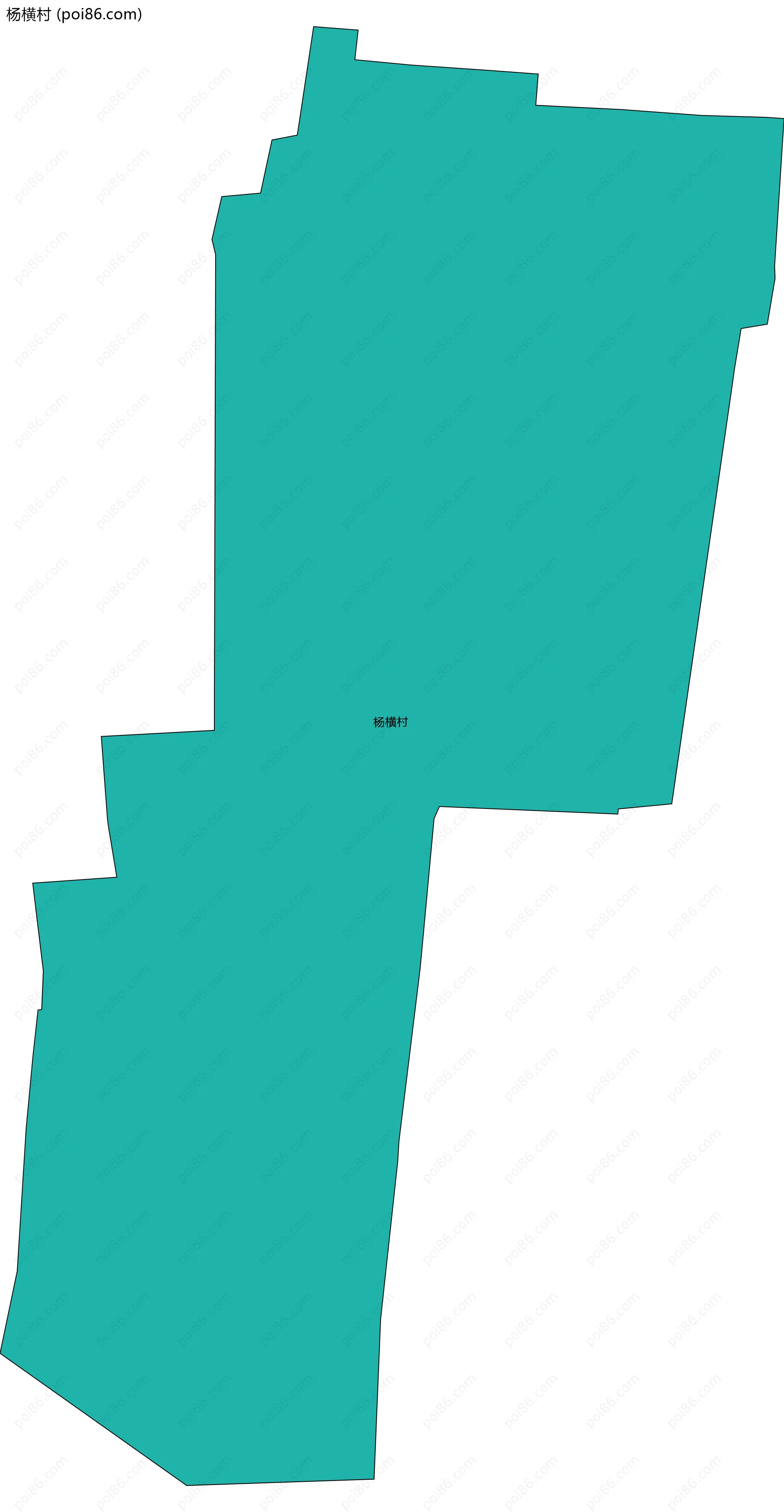 杨横村边界地图