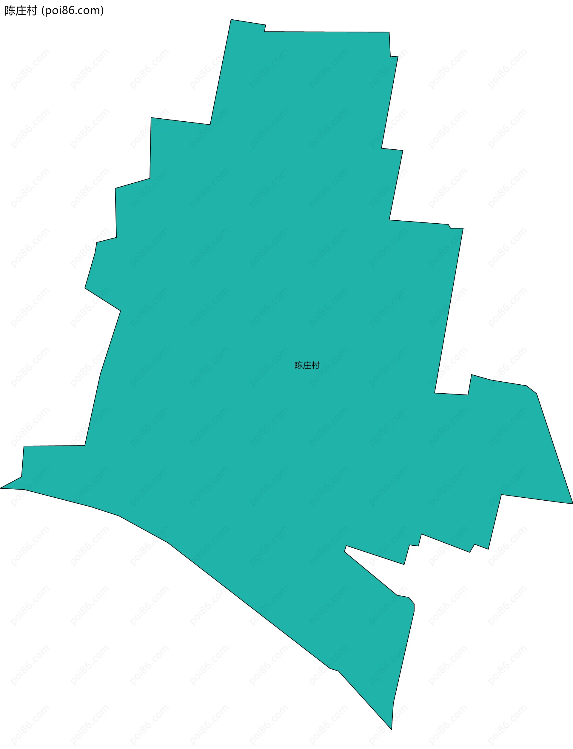 陈庄村边界地图