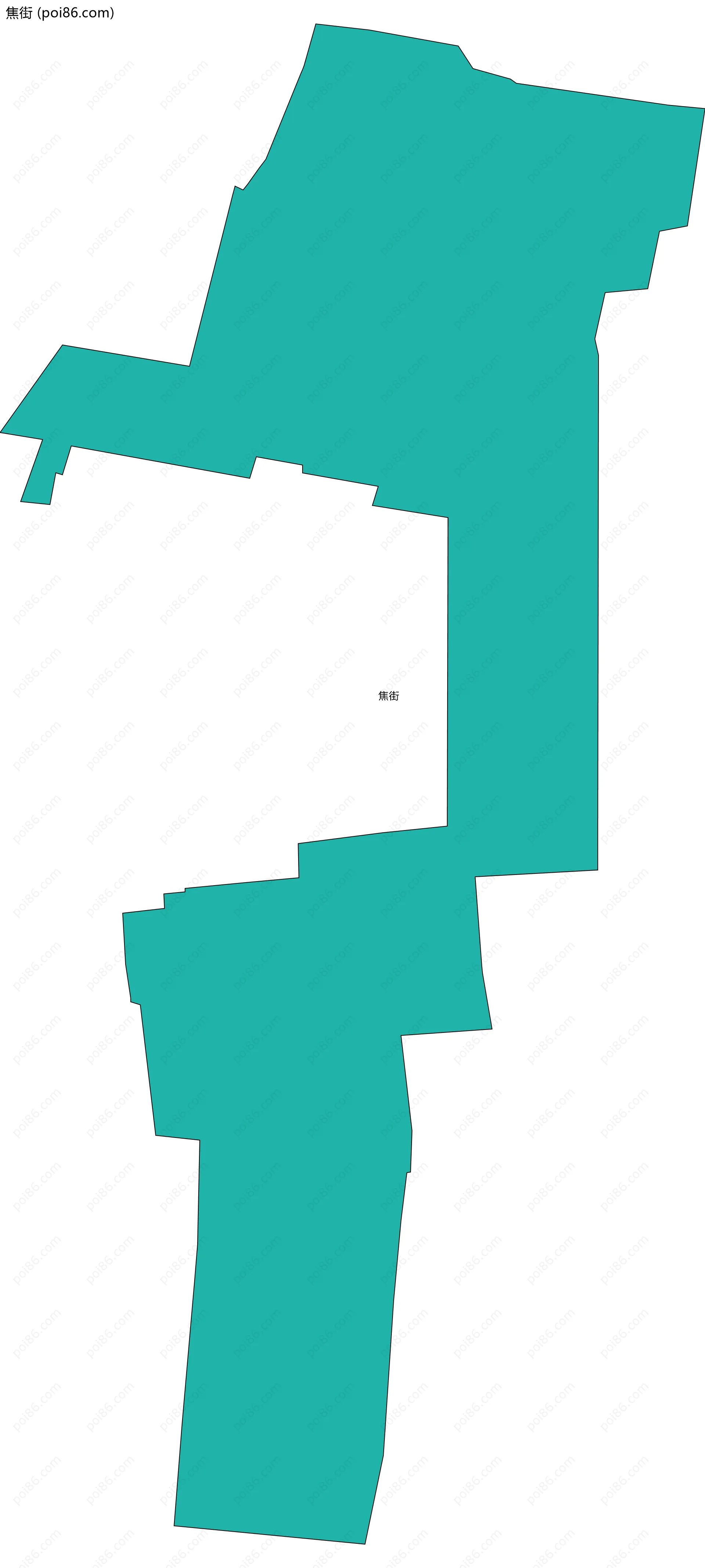 焦街边界地图