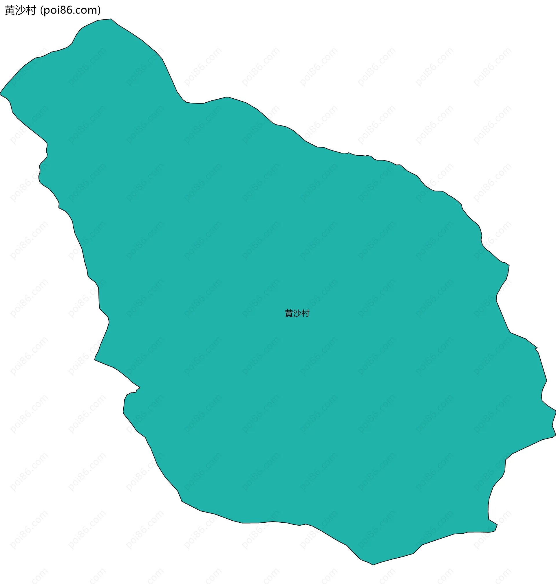 黄沙村边界地图