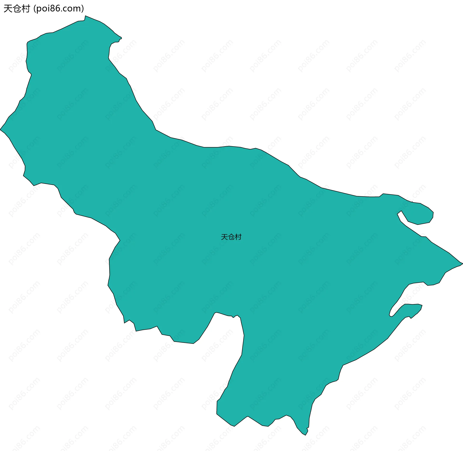 天仓村边界地图