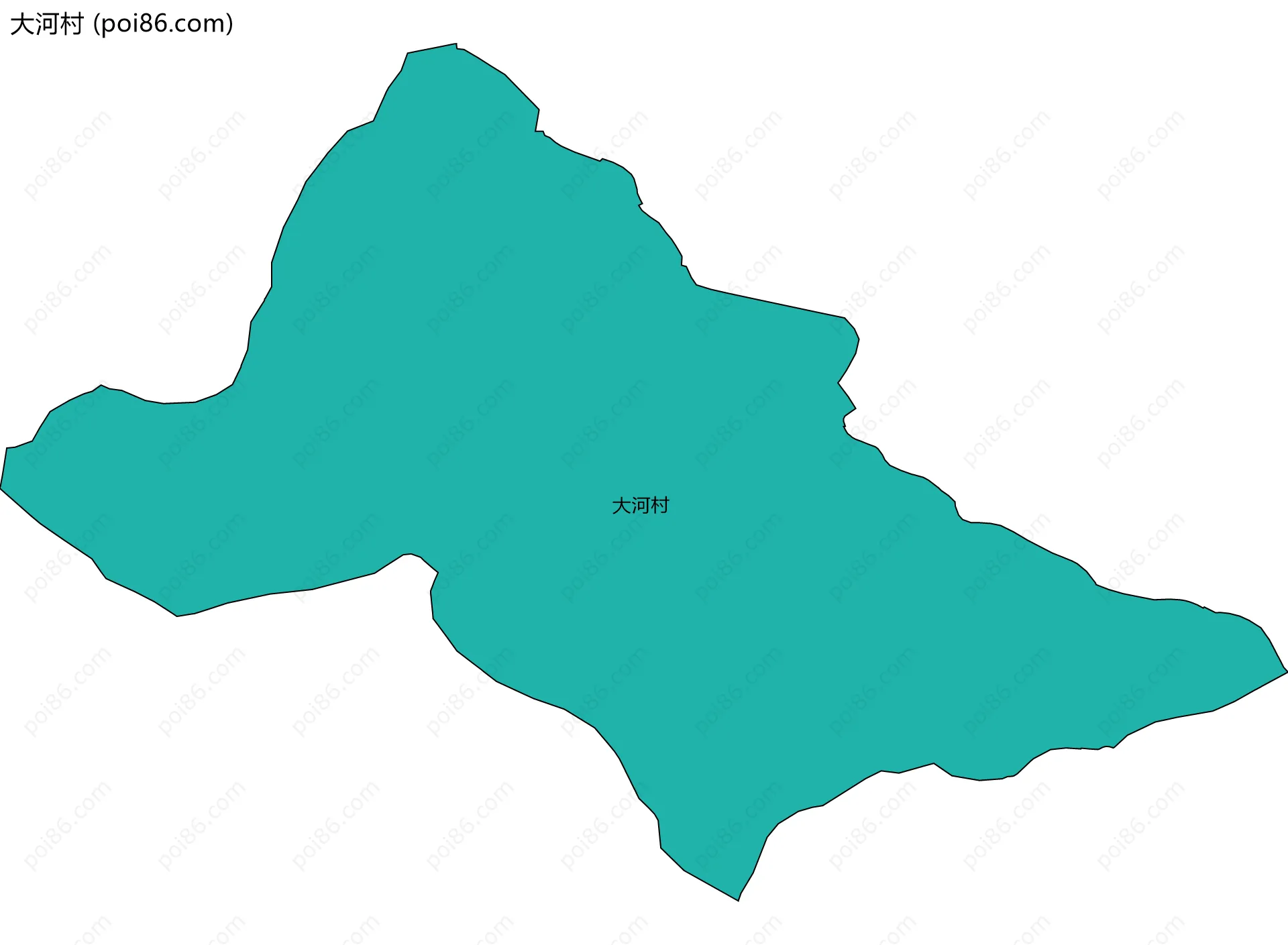 大河村边界地图