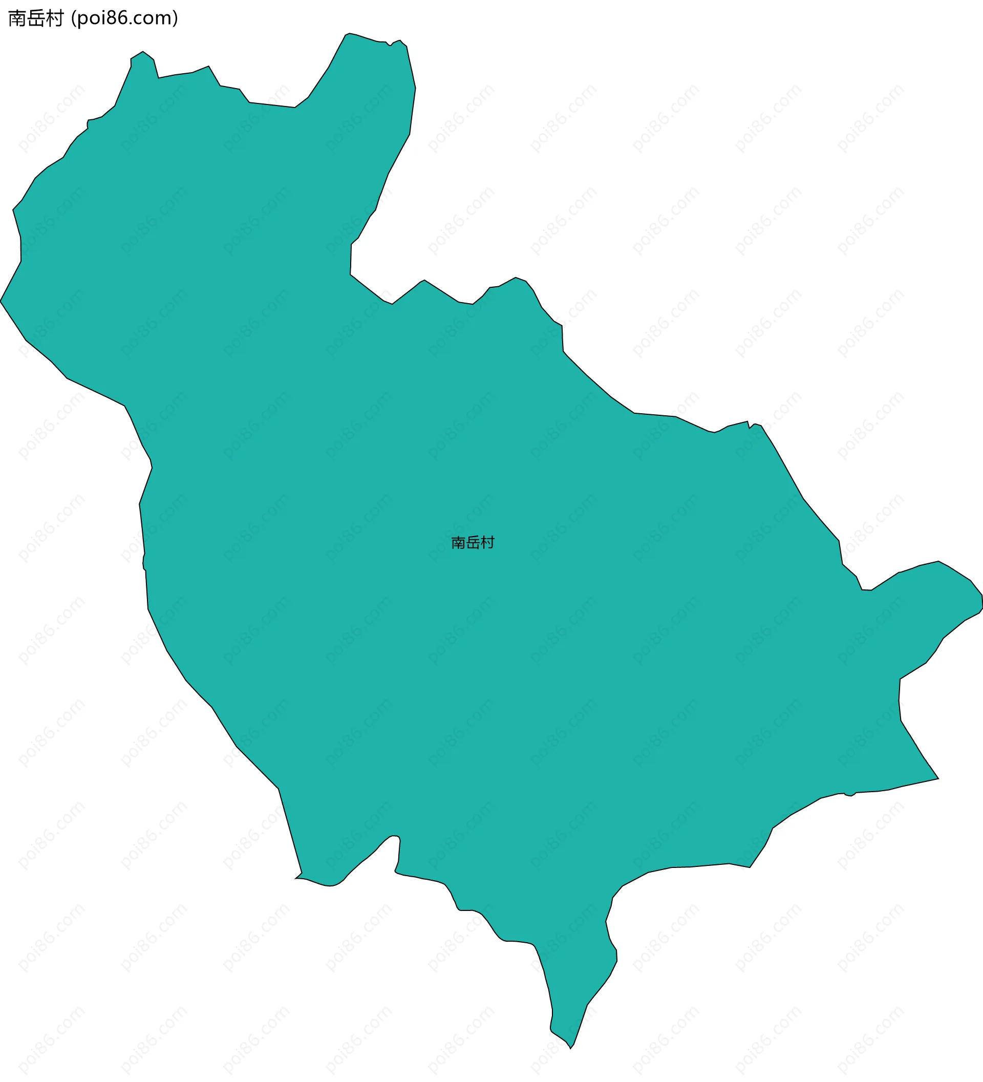 南岳村边界地图