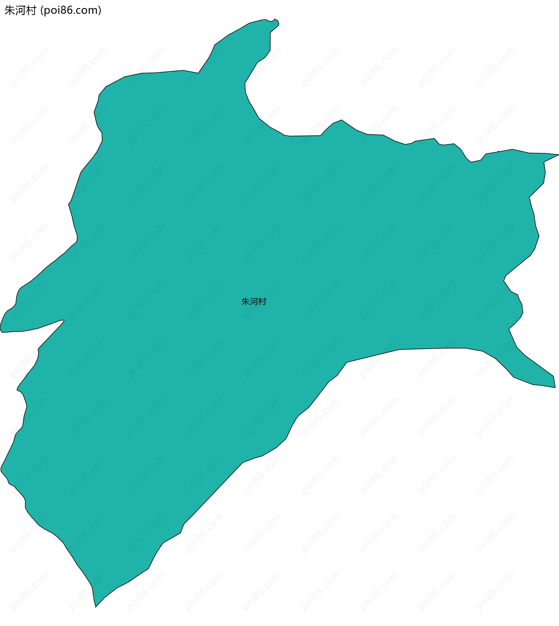 朱河村边界地图