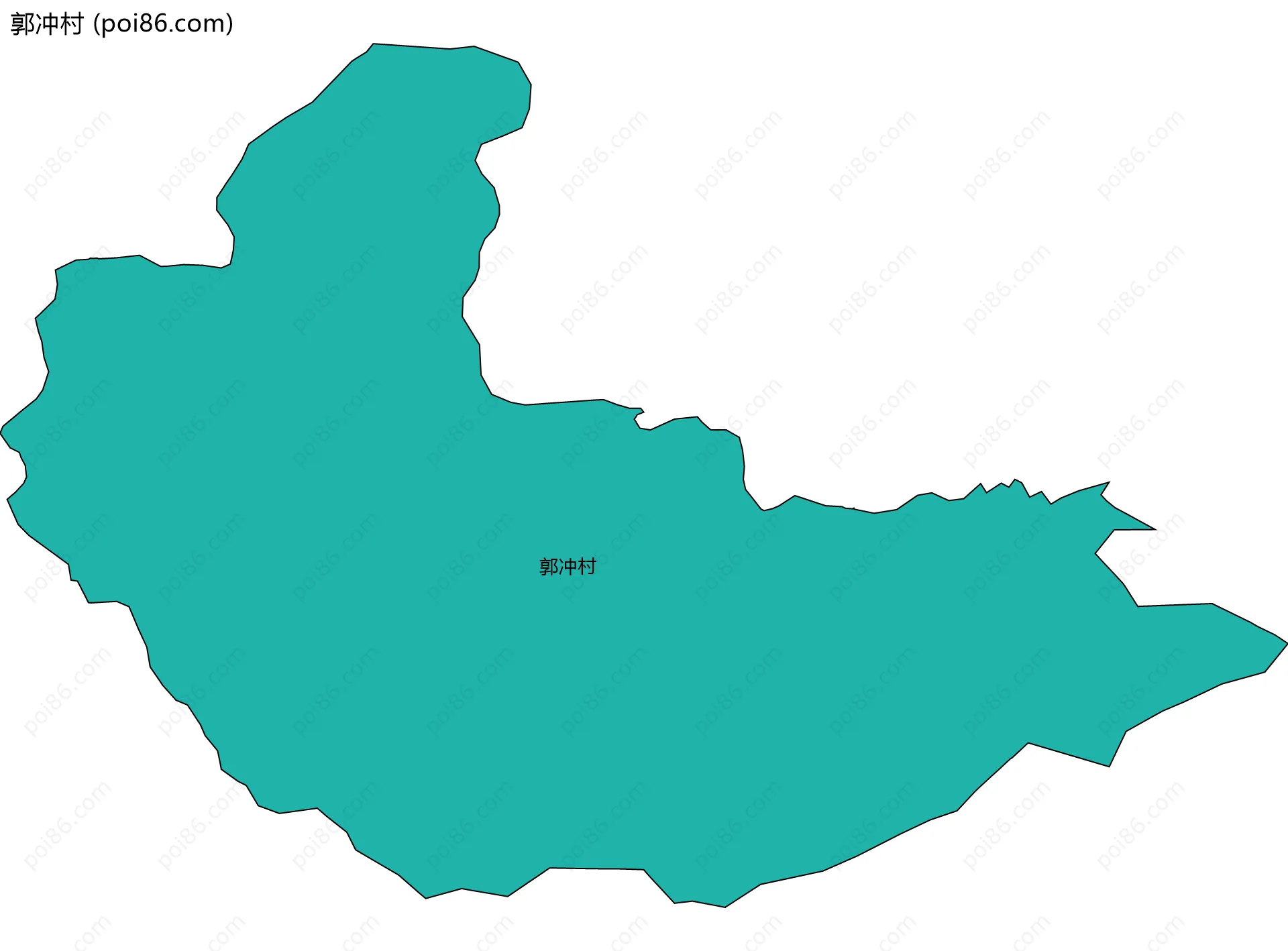 郭冲村边界地图