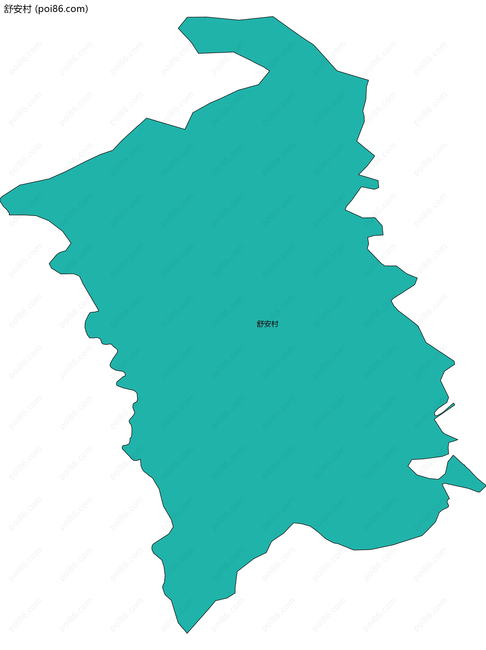 舒安村边界地图