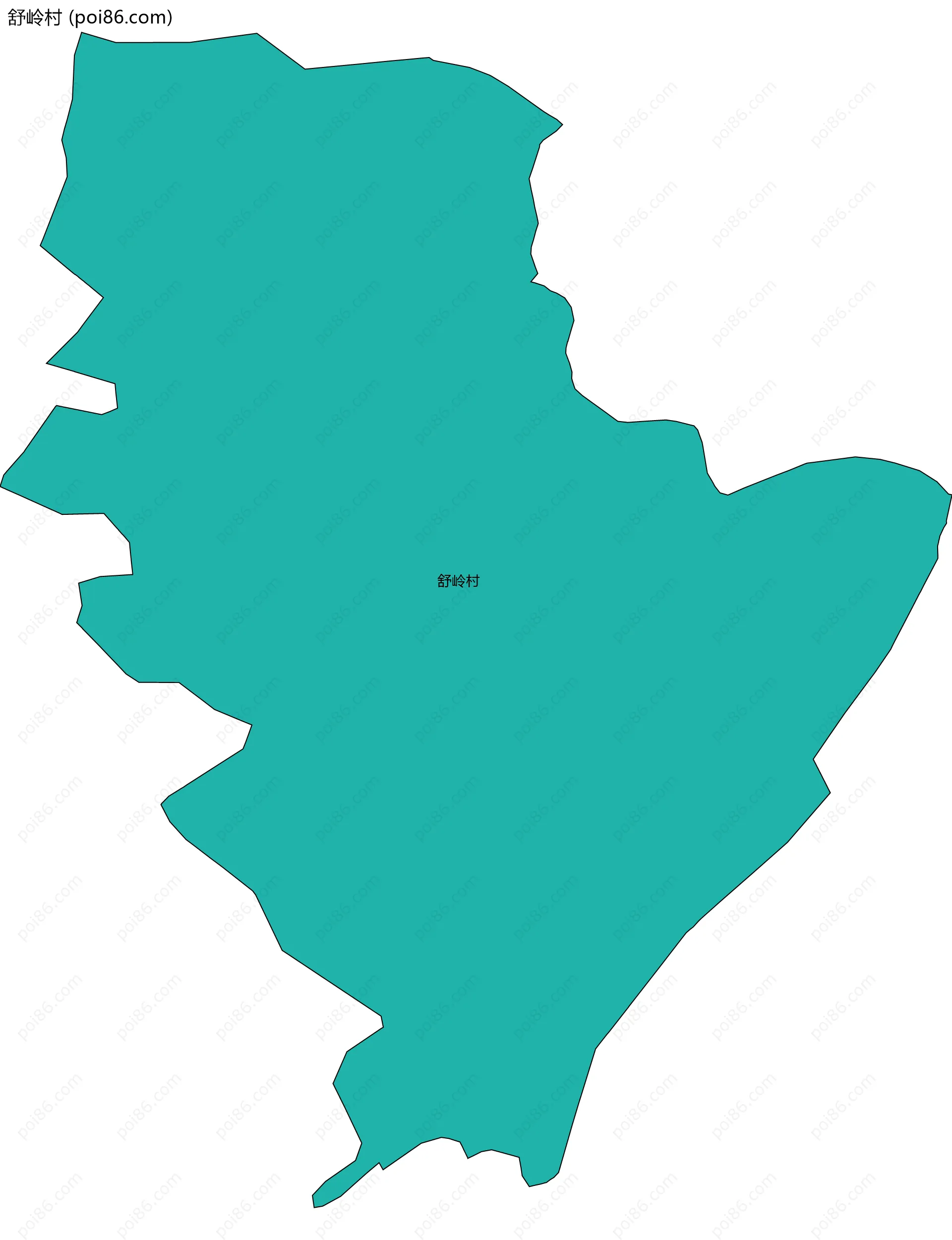 舒岭村边界地图