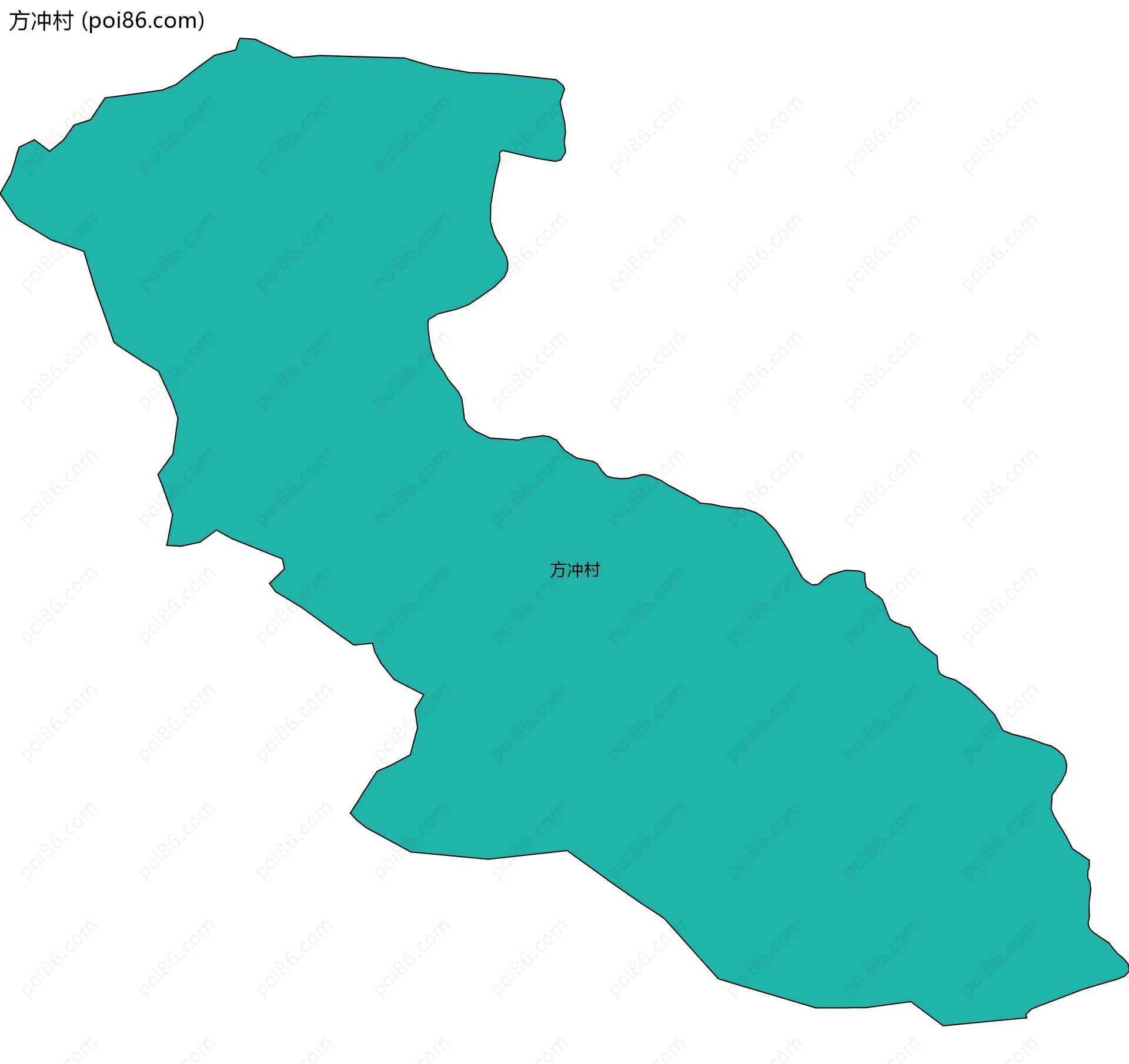 方冲村边界地图