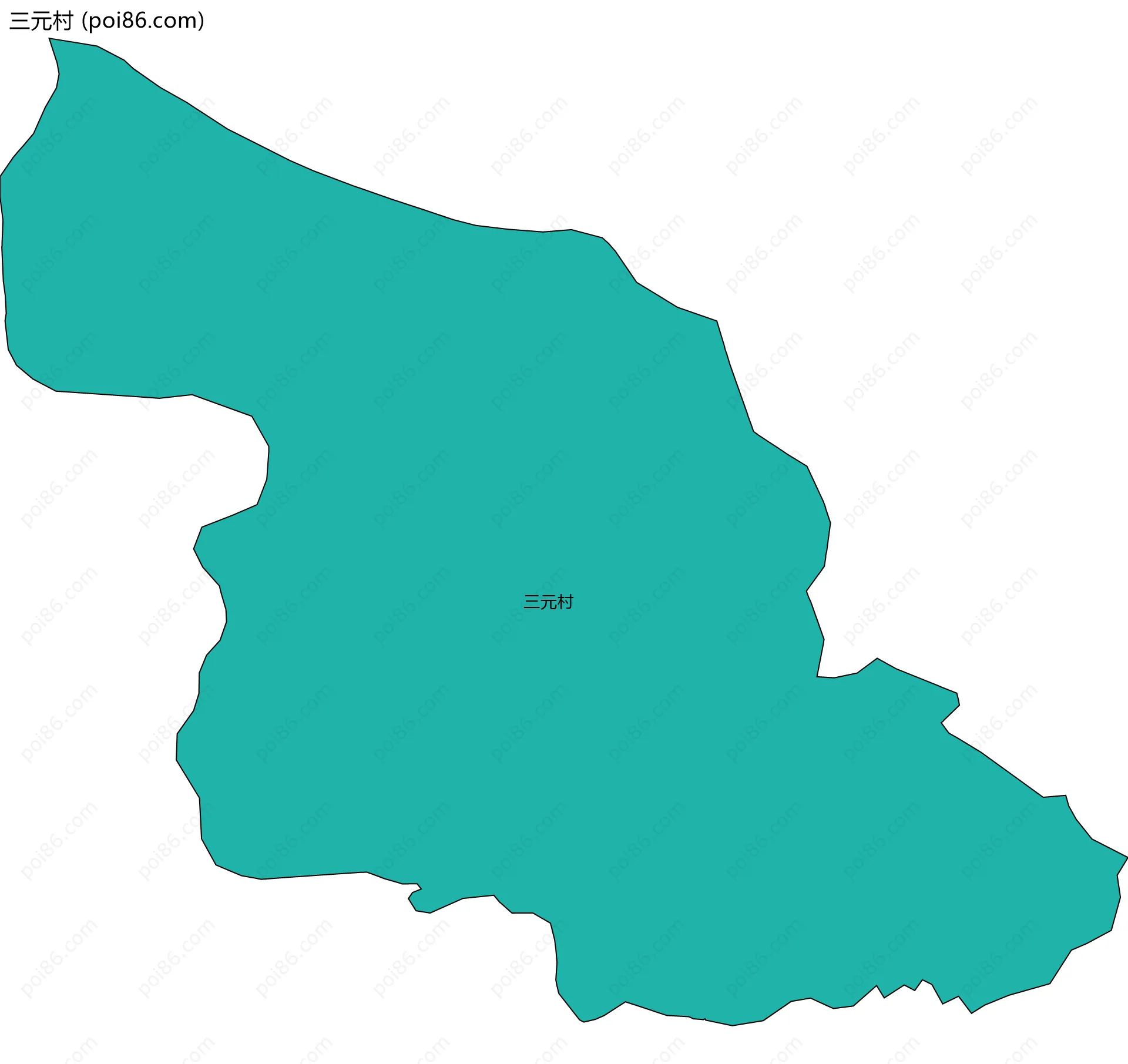 三元村边界地图