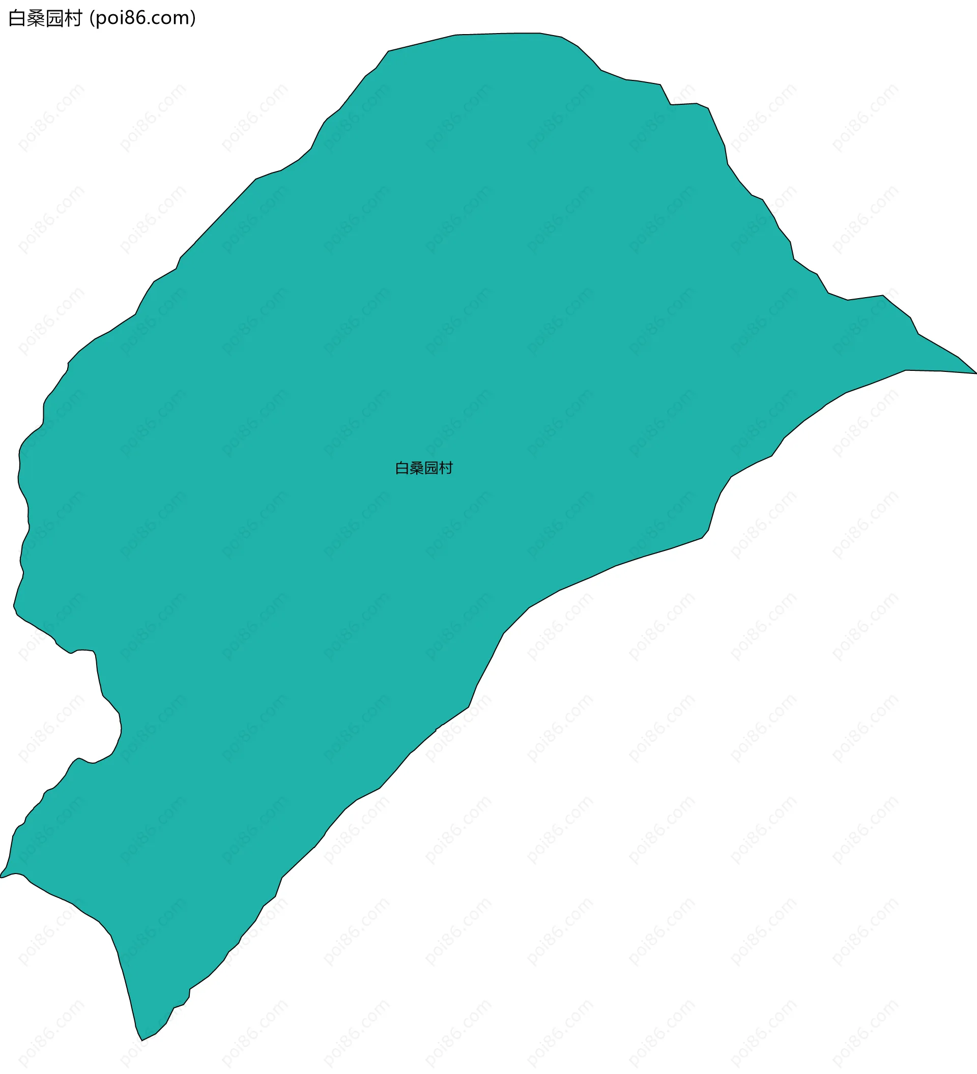 白桑园村边界地图