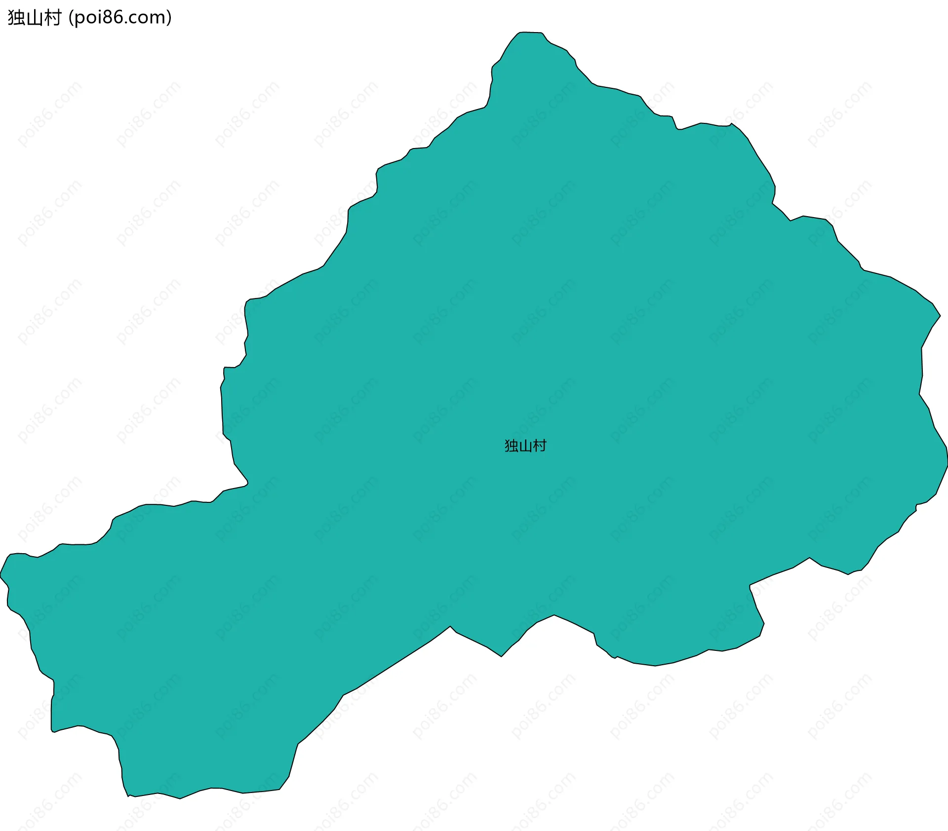 独山村边界地图