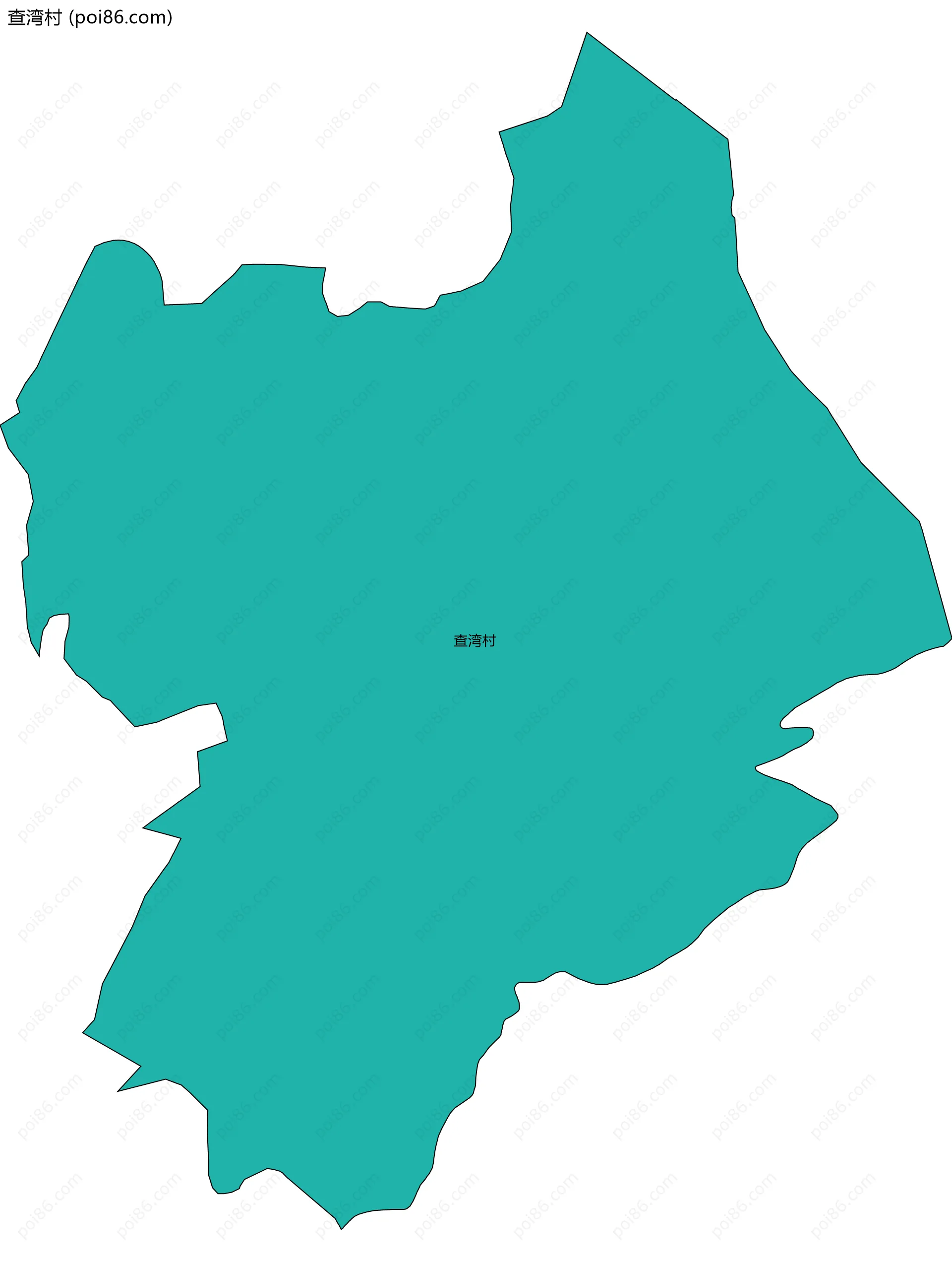 查湾村边界地图