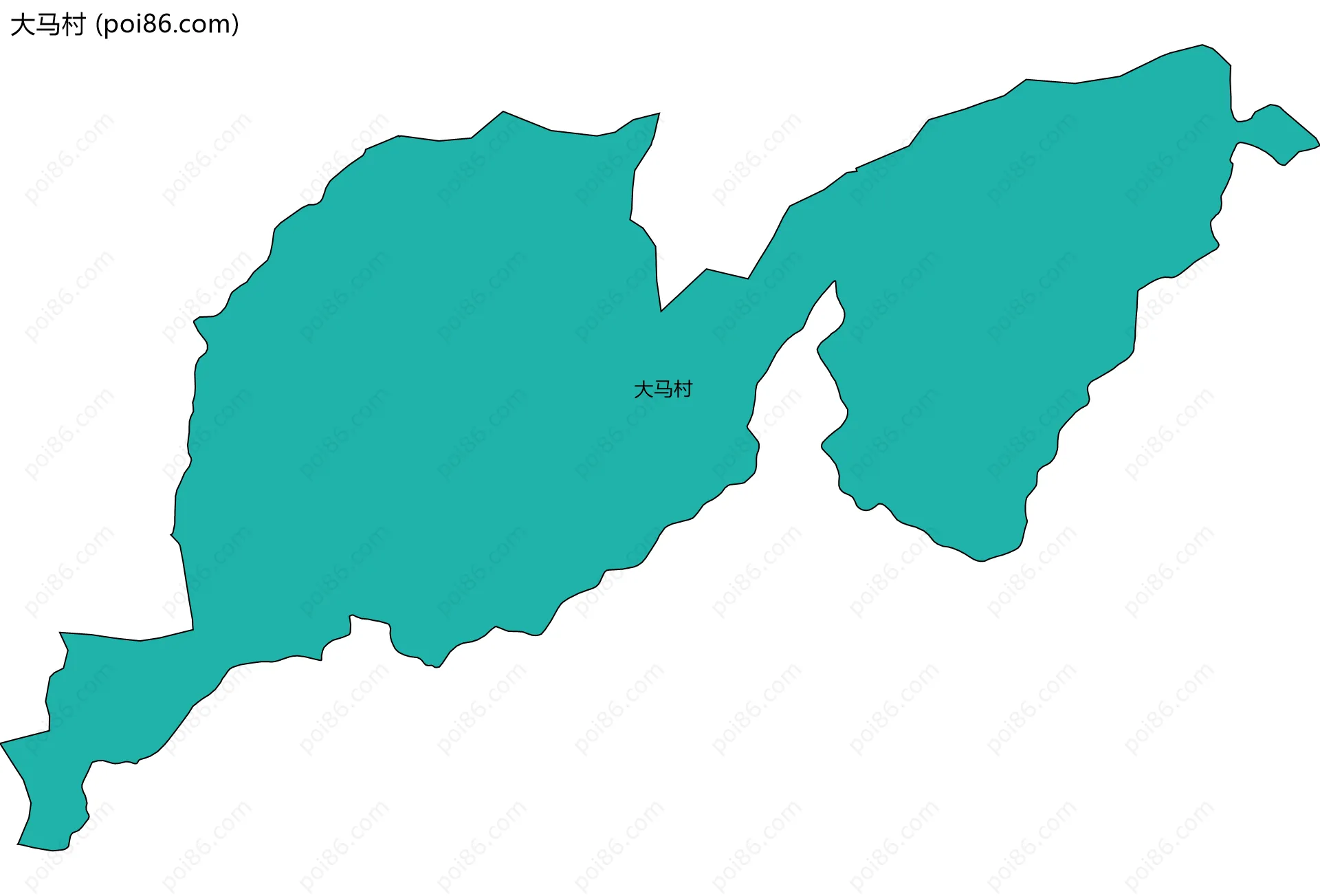 大马村边界地图