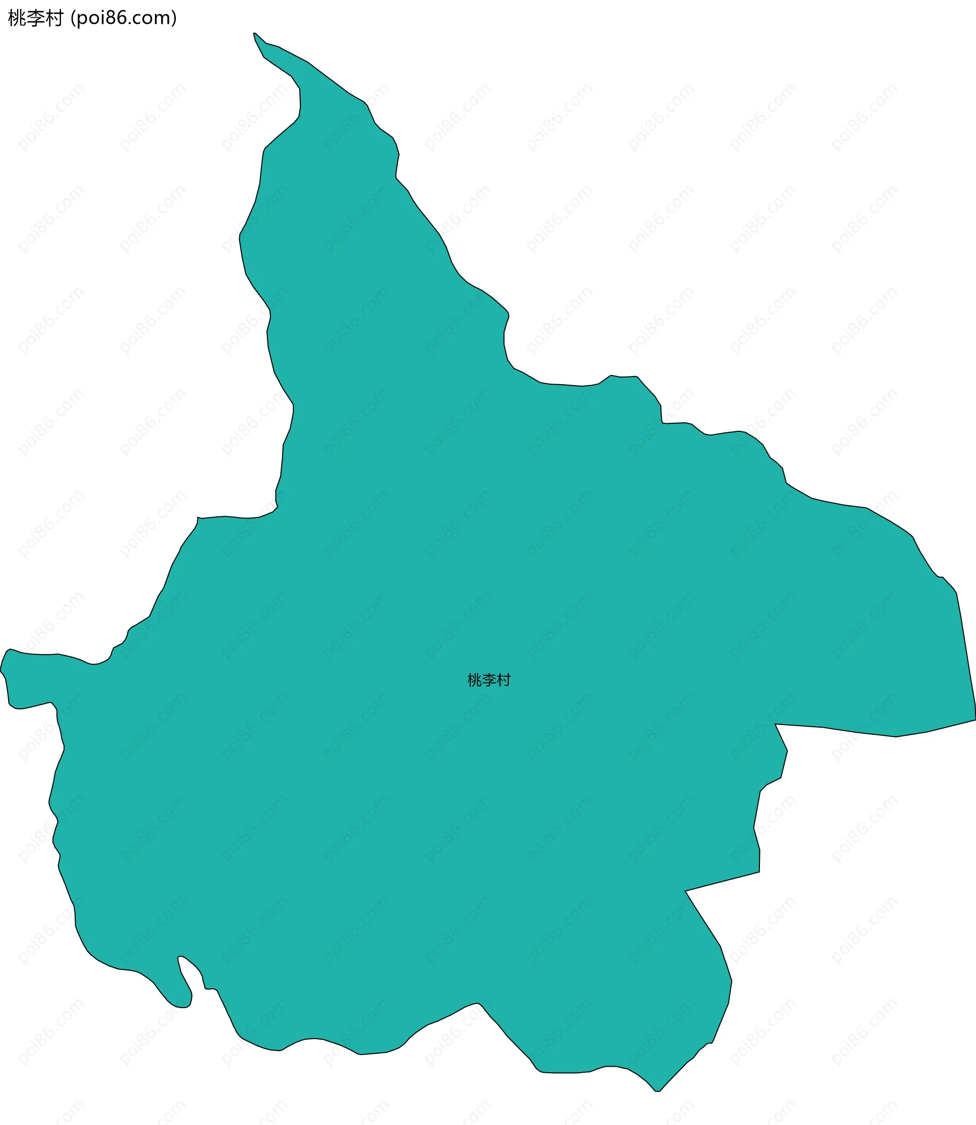 桃李村边界地图