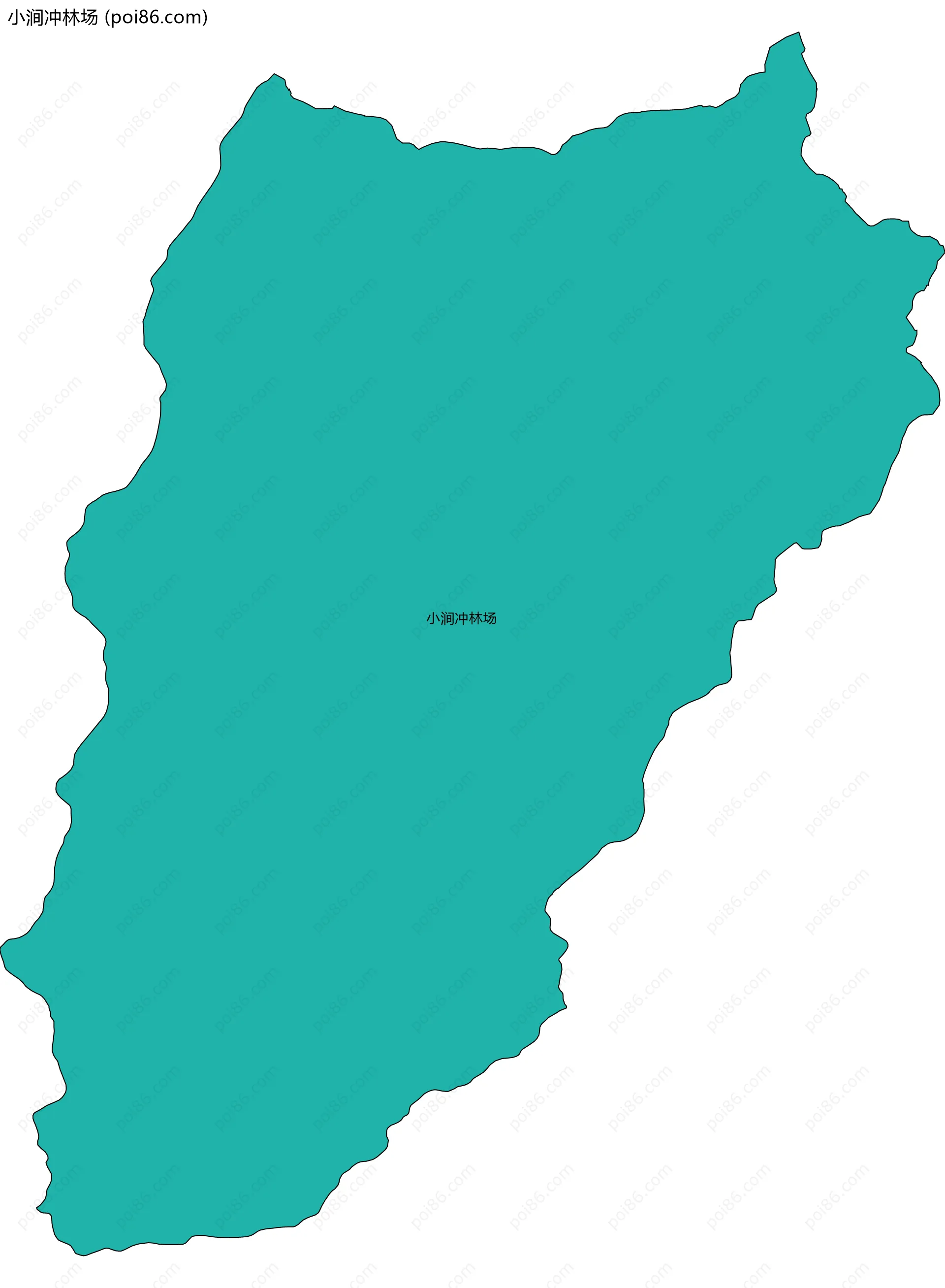 小涧冲林场边界地图