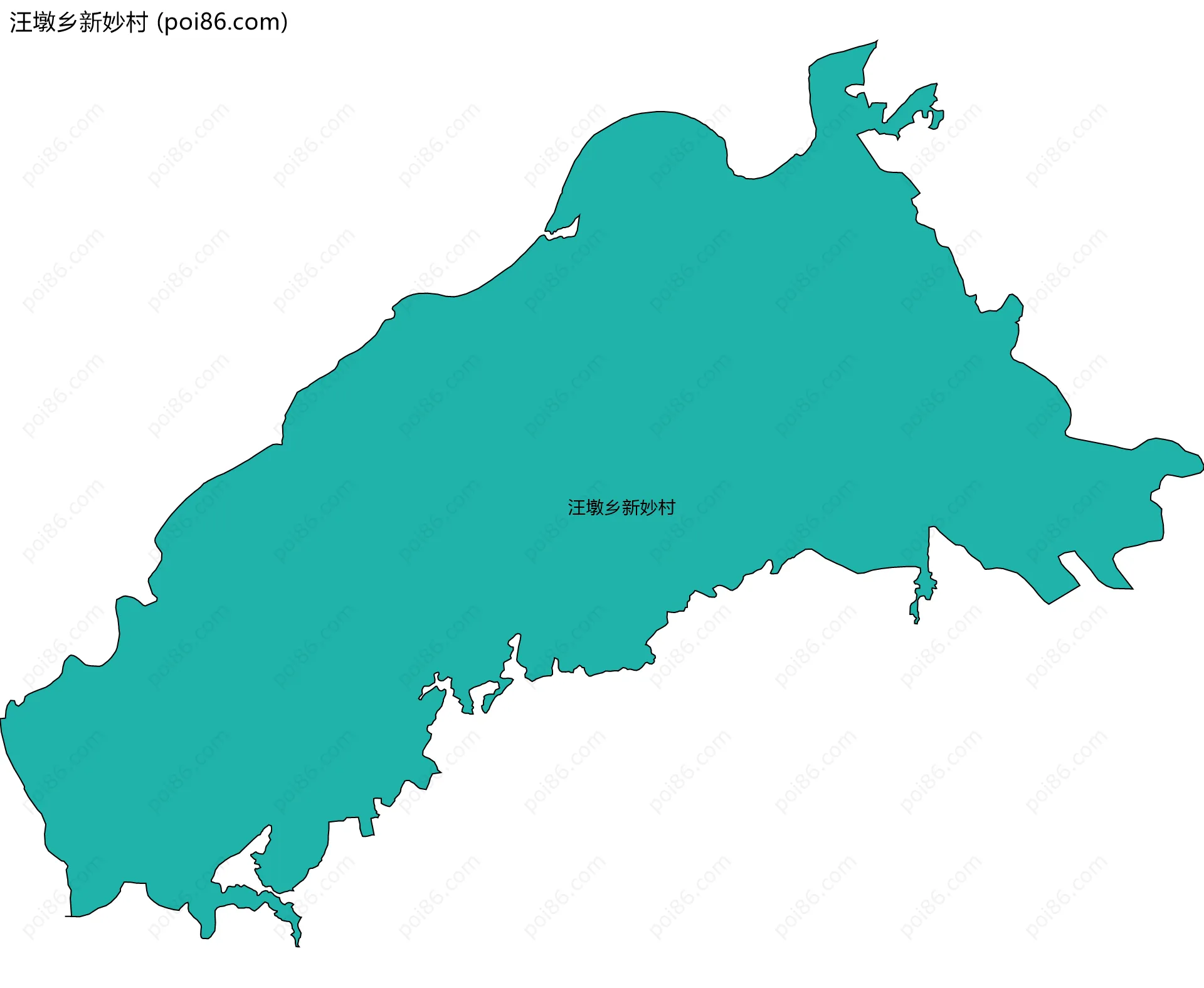 汪墩乡新妙村边界地图