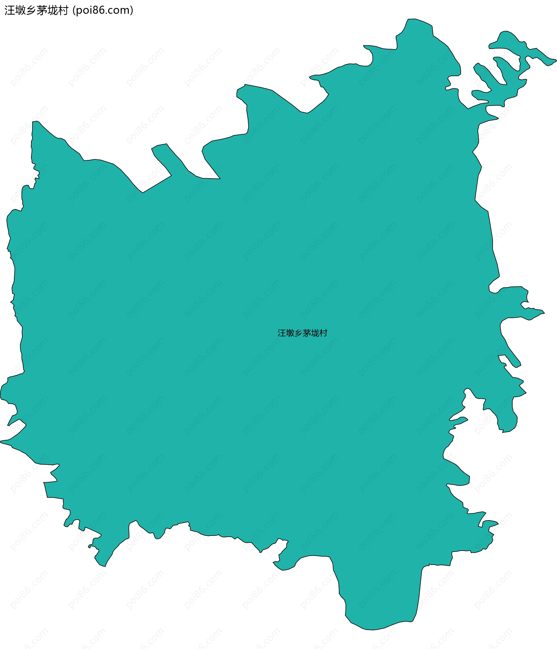汪墩乡茅垅村边界地图