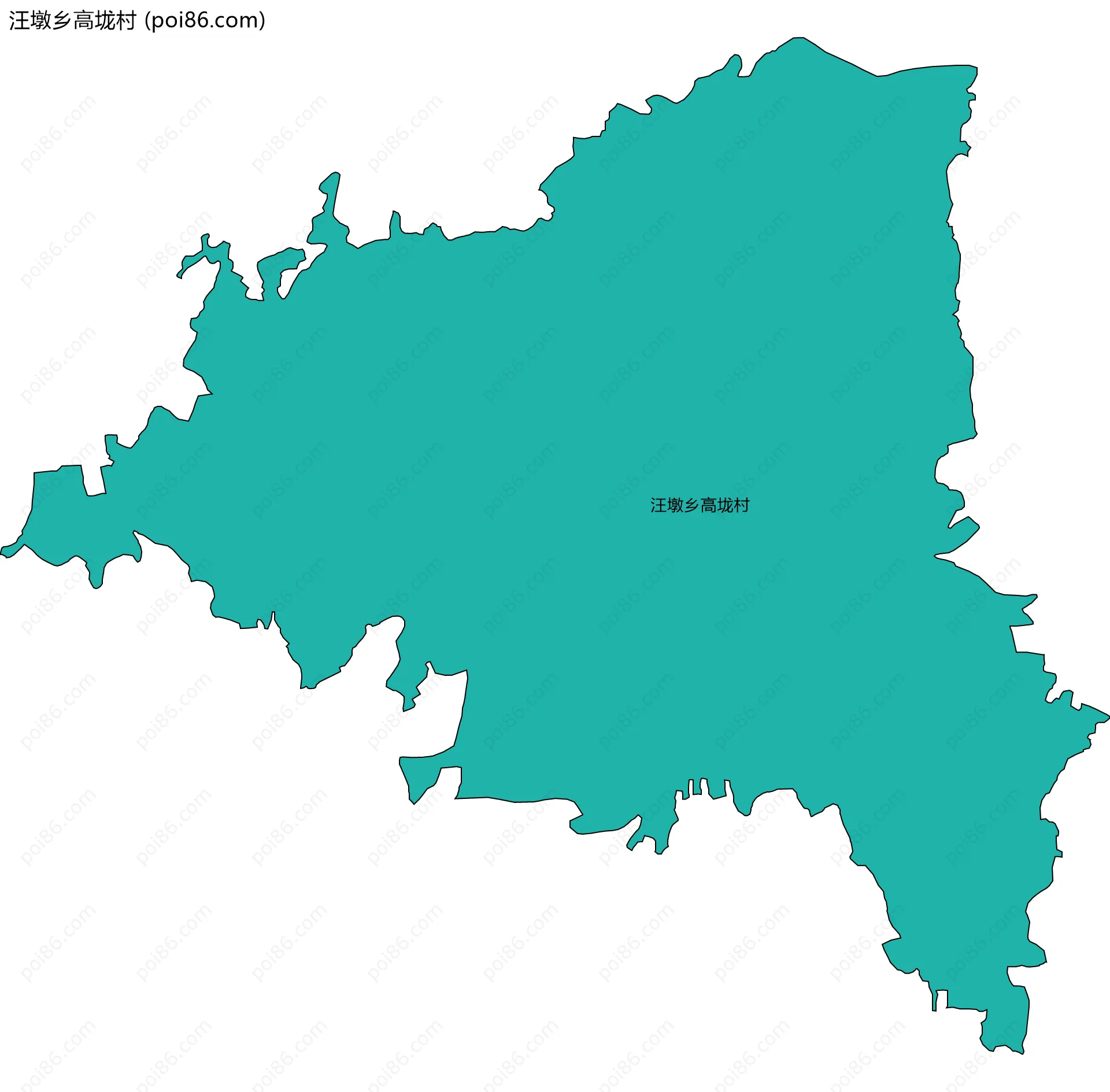 汪墩乡高垅村边界地图