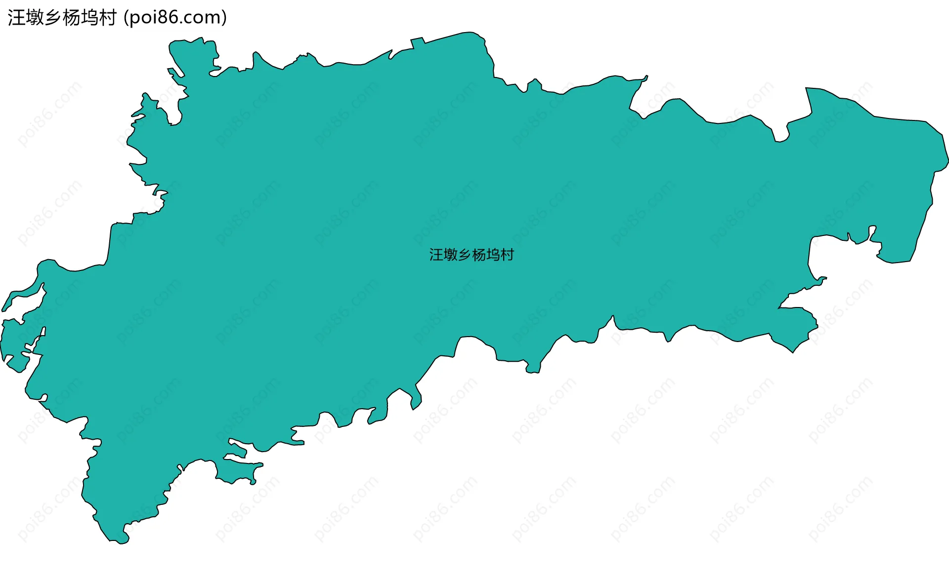 汪墩乡杨坞村边界地图