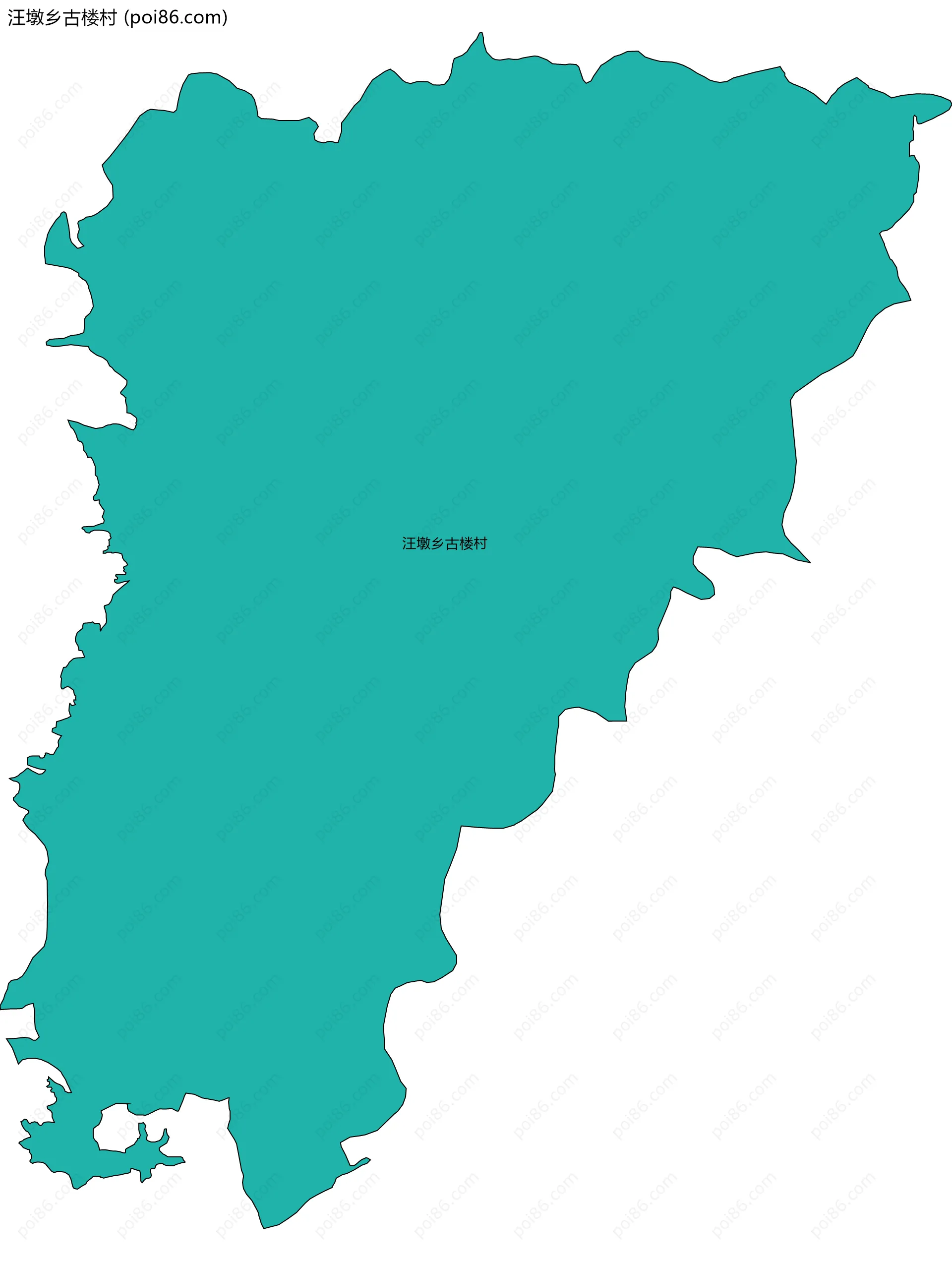 汪墩乡古楼村边界地图
