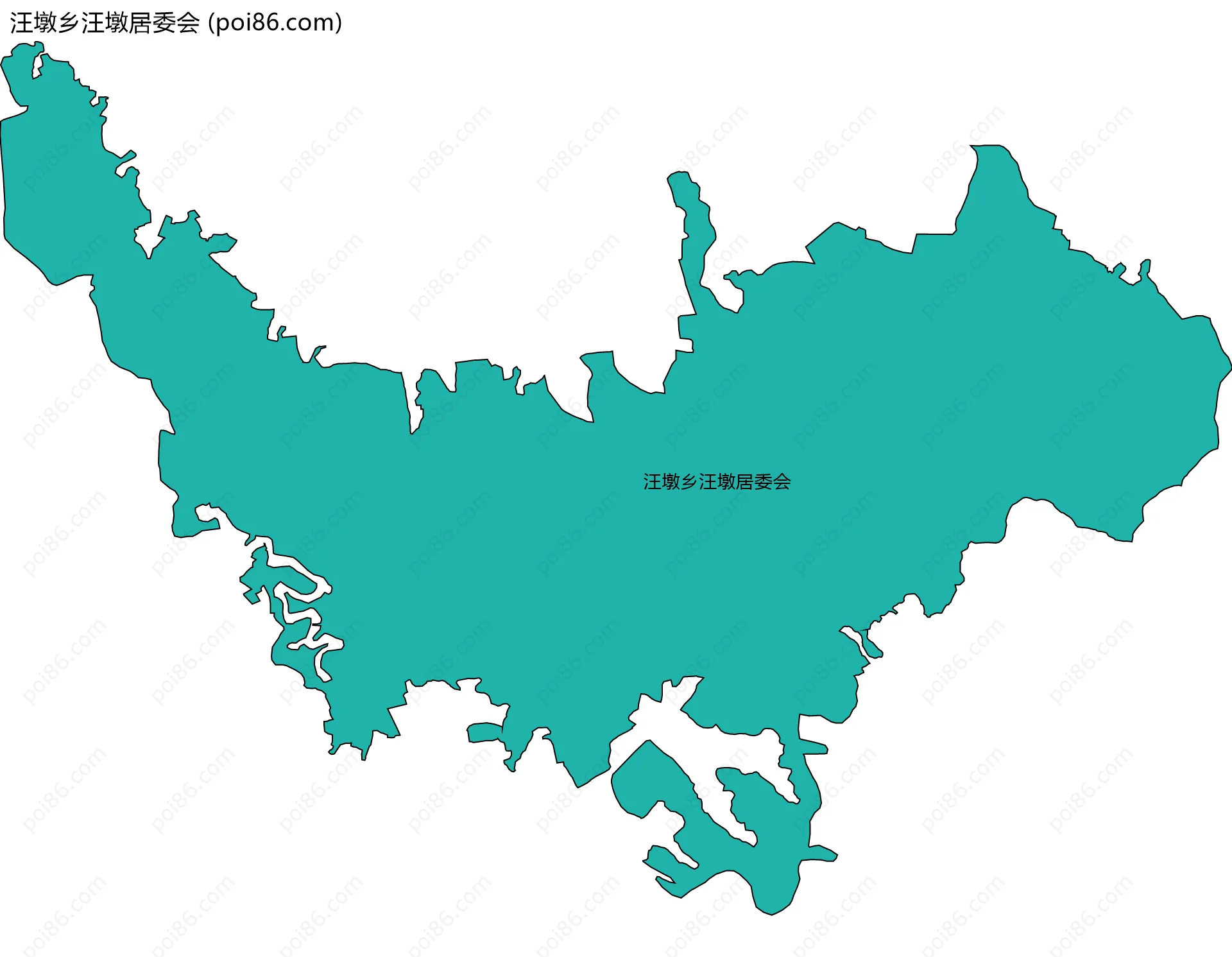 汪墩乡汪墩居委会边界地图