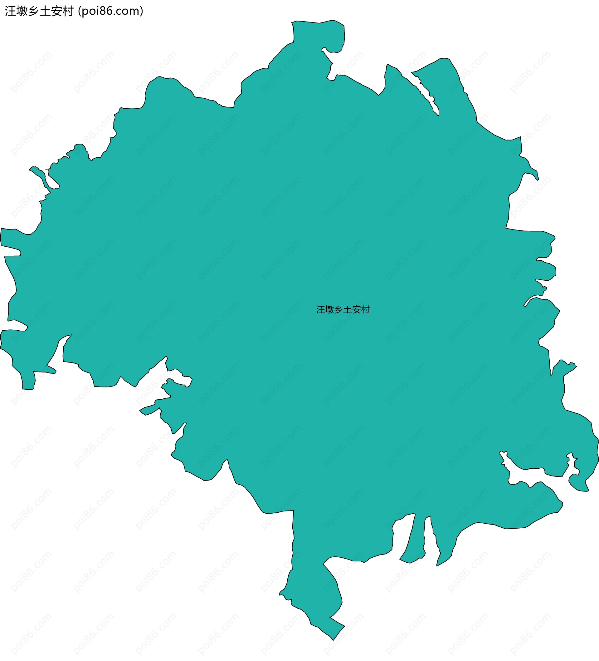 汪墩乡土安村边界地图