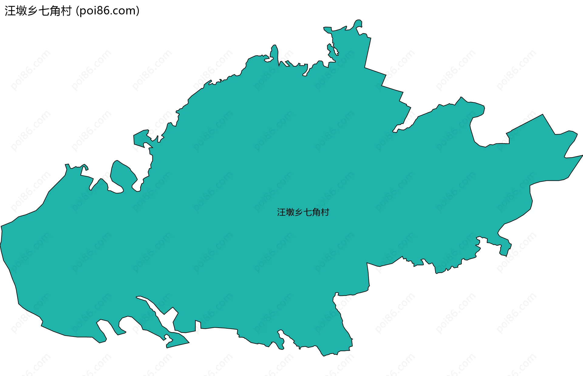 汪墩乡七角村边界地图