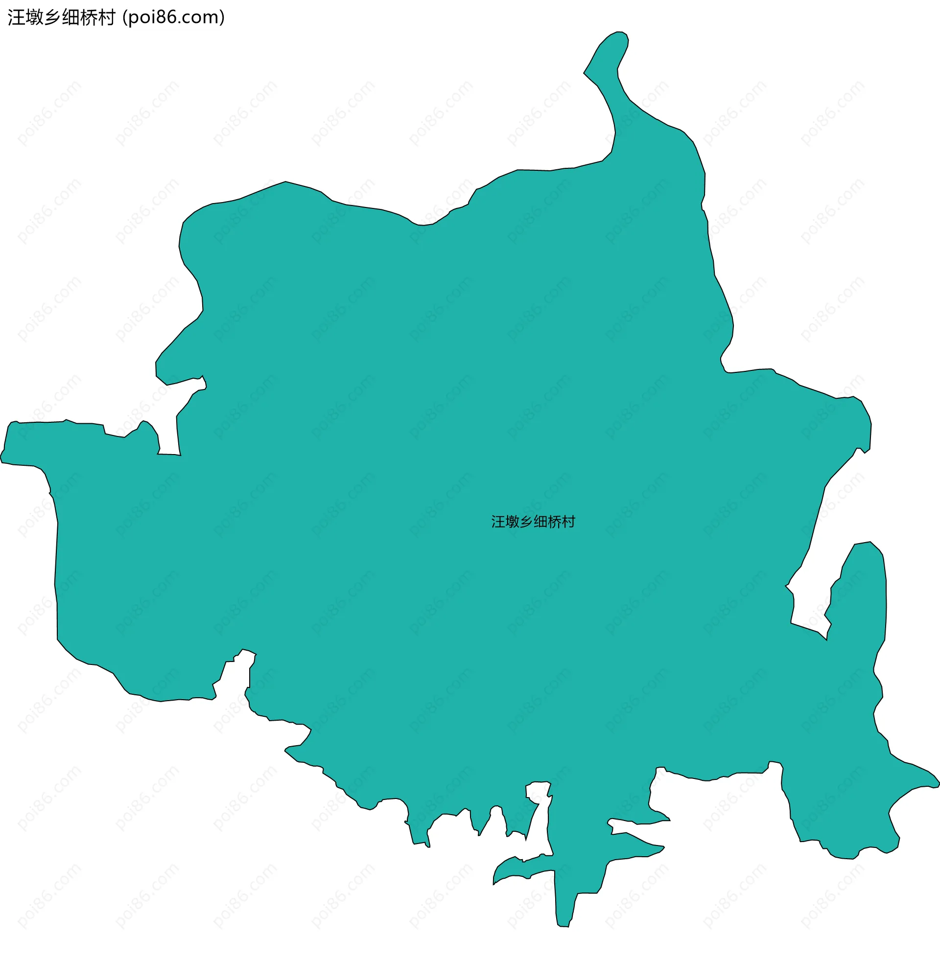 汪墩乡细桥村边界地图
