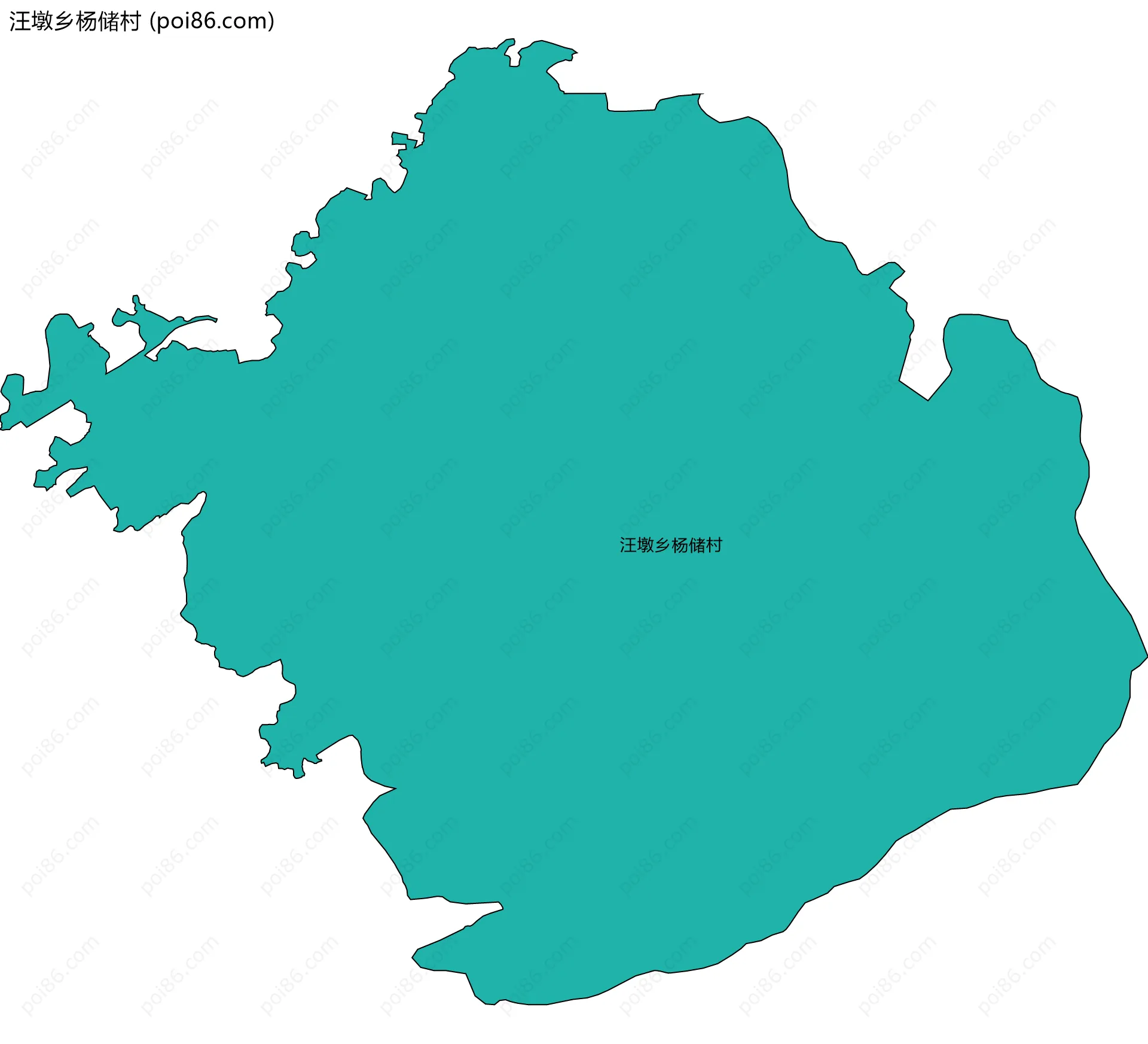 汪墩乡杨储村边界地图