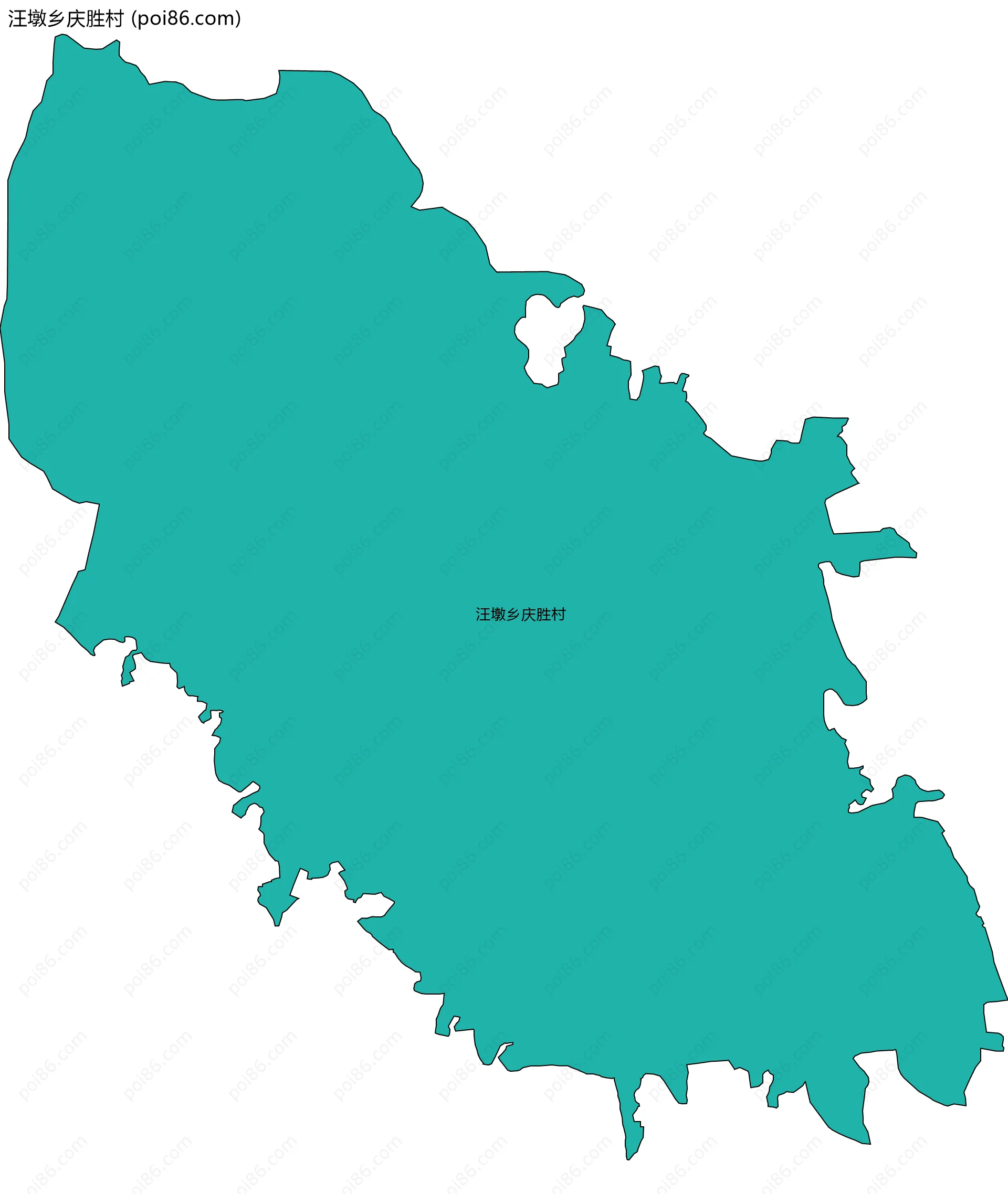 汪墩乡庆胜村边界地图