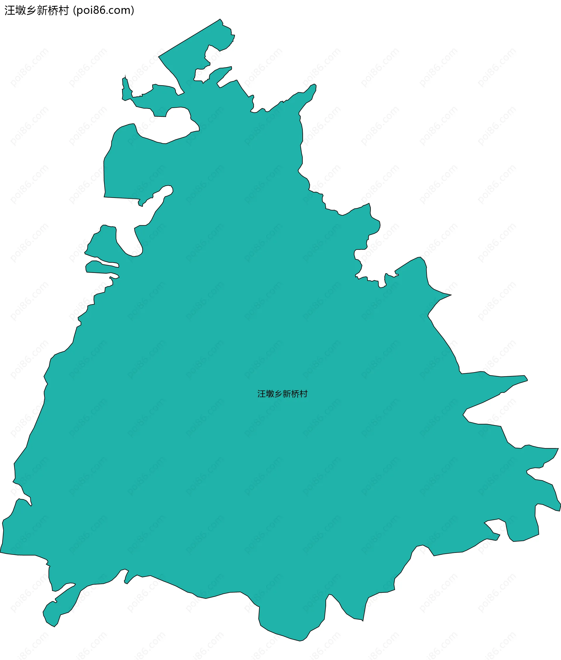 汪墩乡新桥村边界地图