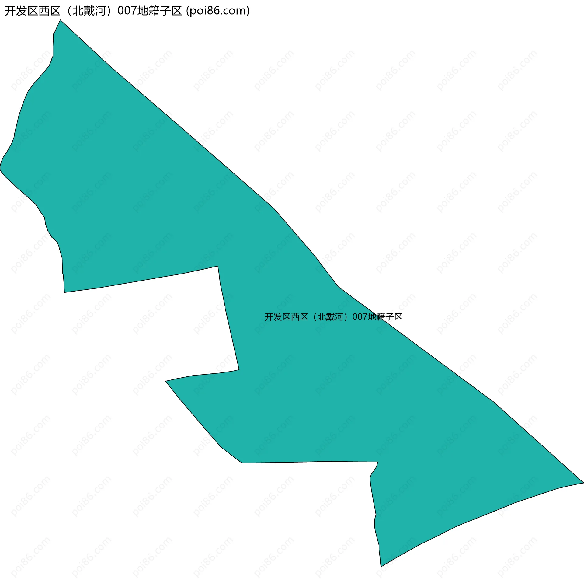 开发区西区（北戴河）007地籍子区边界地图