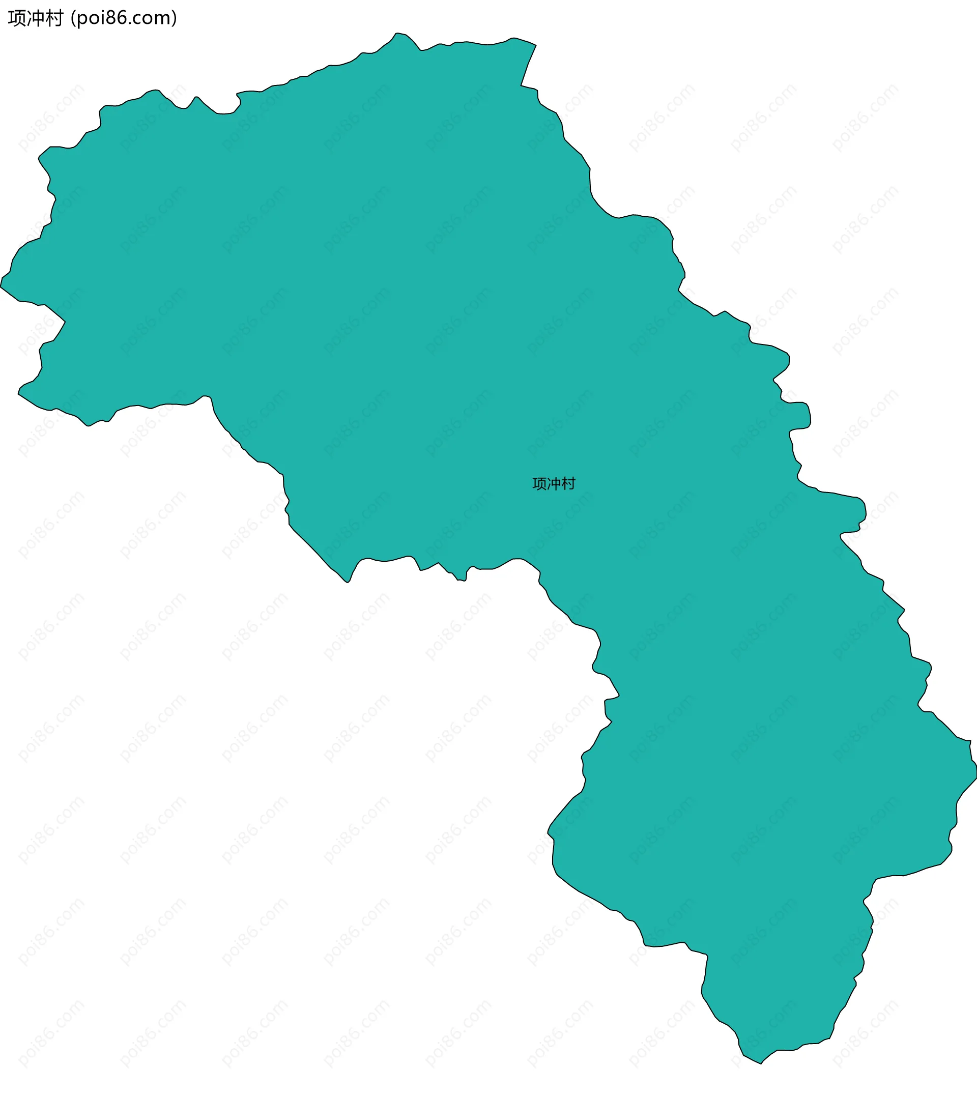 项冲村边界地图