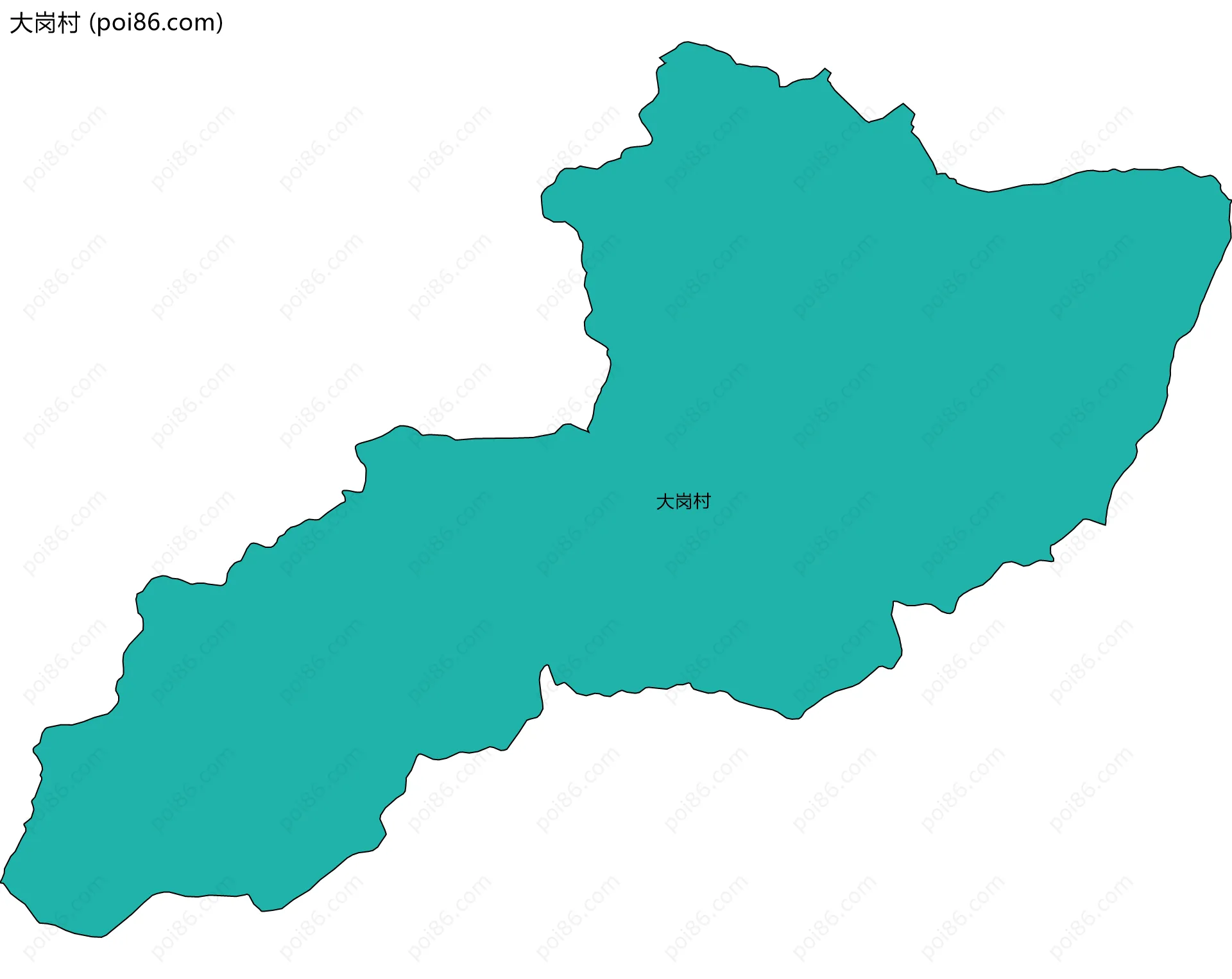 大岗村边界地图