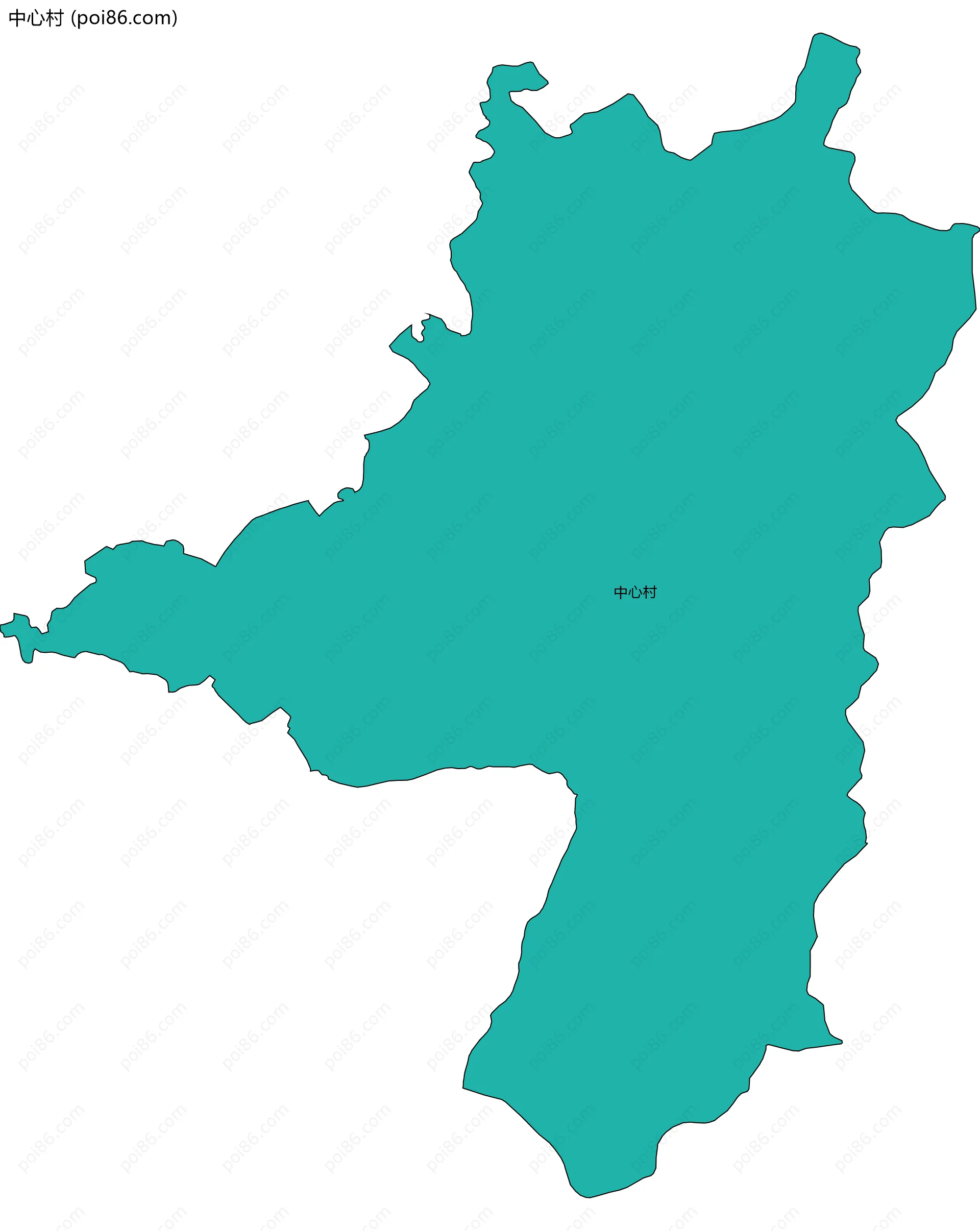 中心村边界地图