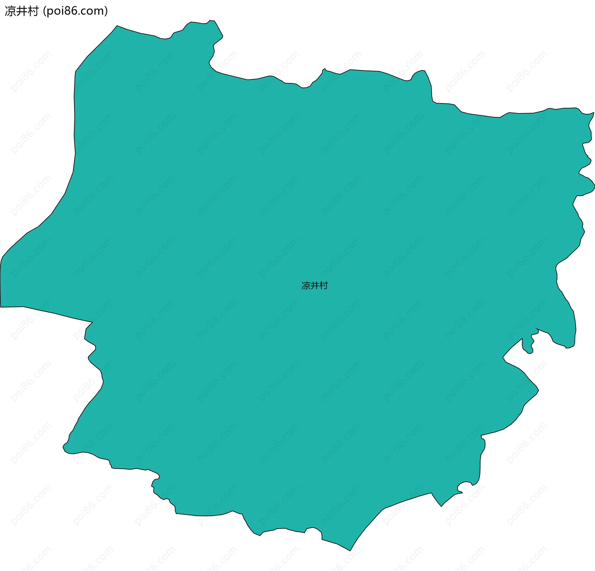 凉井村边界地图