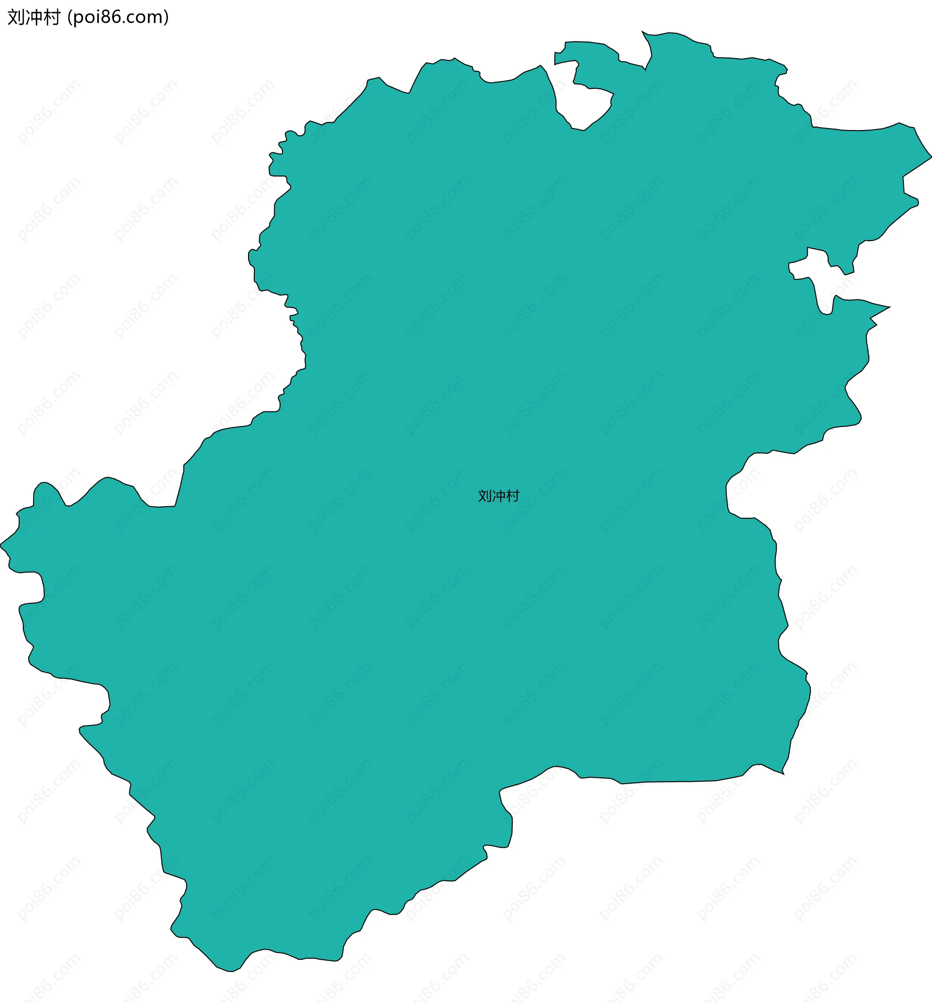刘冲村边界地图
